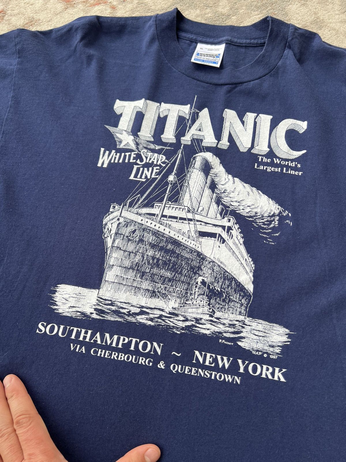 Vintage Titanic Vintage Tee Size US XL / EU 56 / 4 - 2 Thumbnail