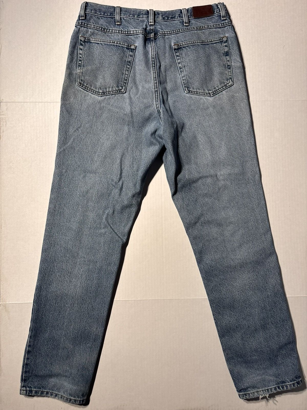 L.L. Bean Vtg LL Bean Classic Fit Distressed Jeans Y2K 90’s 35x34 Size US 35 - 5 Thumbnail