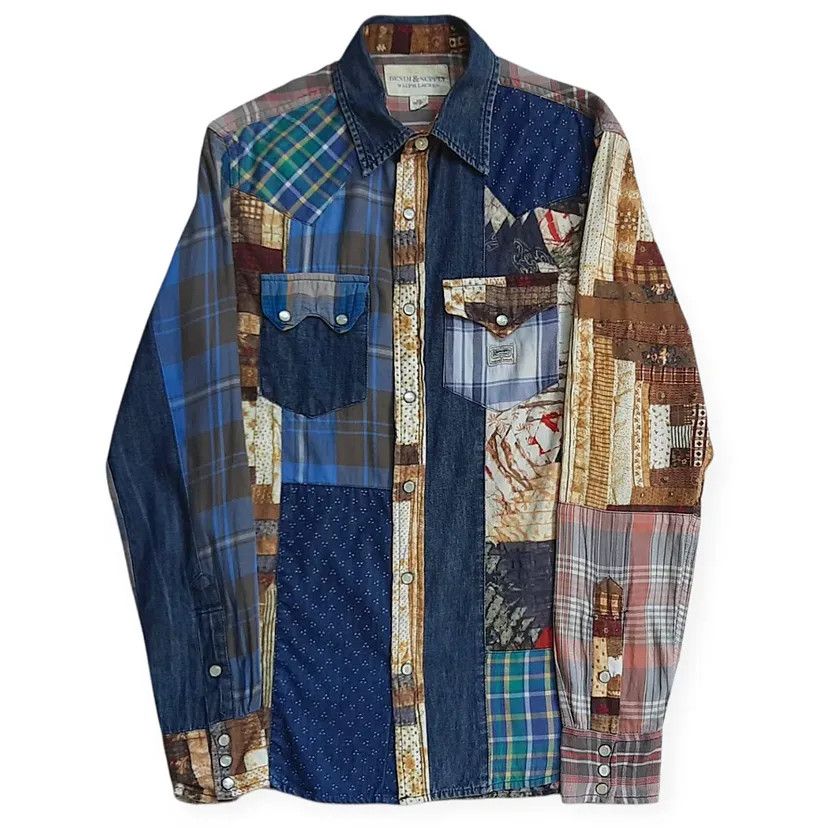 Denim & Supply Ralph Lauren Denim & Supply Ralph Lauren Vintage Patchwork Western Shirt Size US XS / EU 42 / 0 - 1 Thumbnail