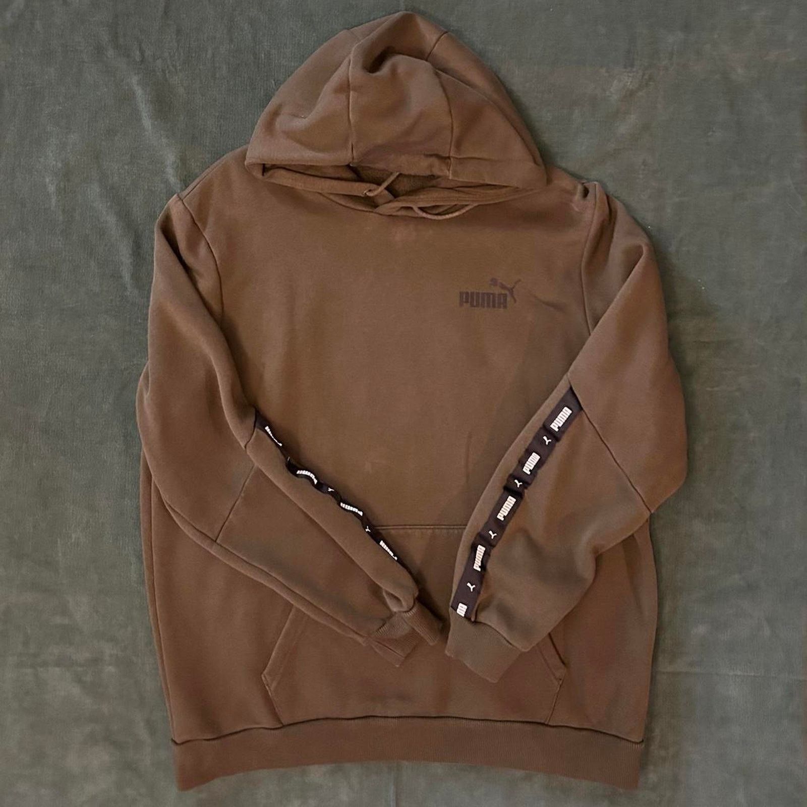 Puma Olive green puma pullover hoodie Size US L / EU 52-54 / 3 - 1 Thumbnail