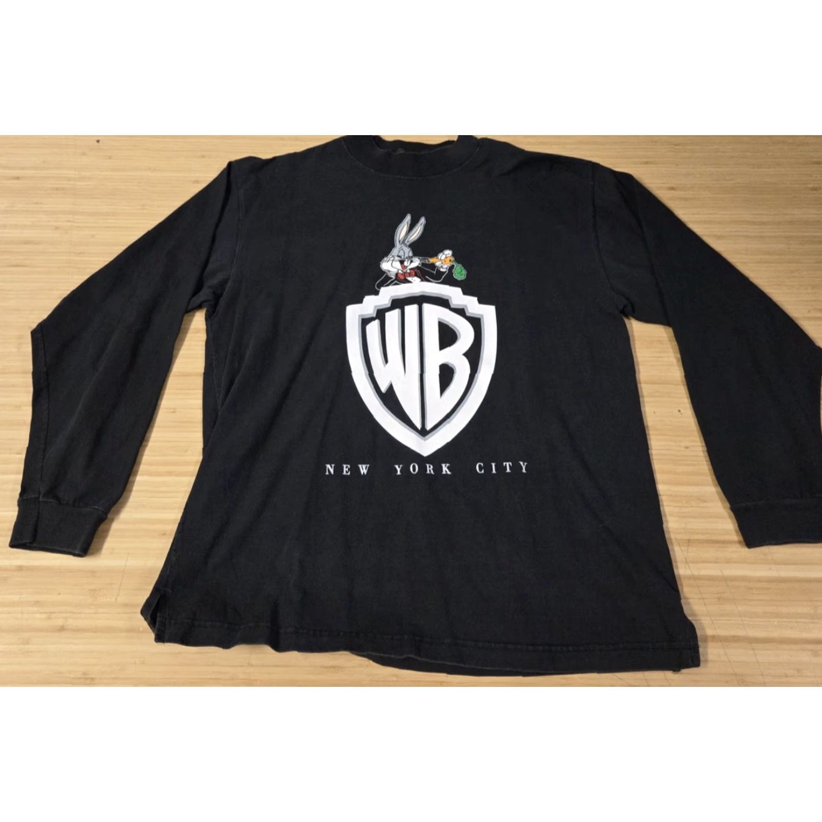 Vintage VINTAGE Warner Bros Shirt Mens L Black Bugs Bunny WB Logo New York City 90s Size US L / EU 52-54 / 3 - 2 Thumbnail