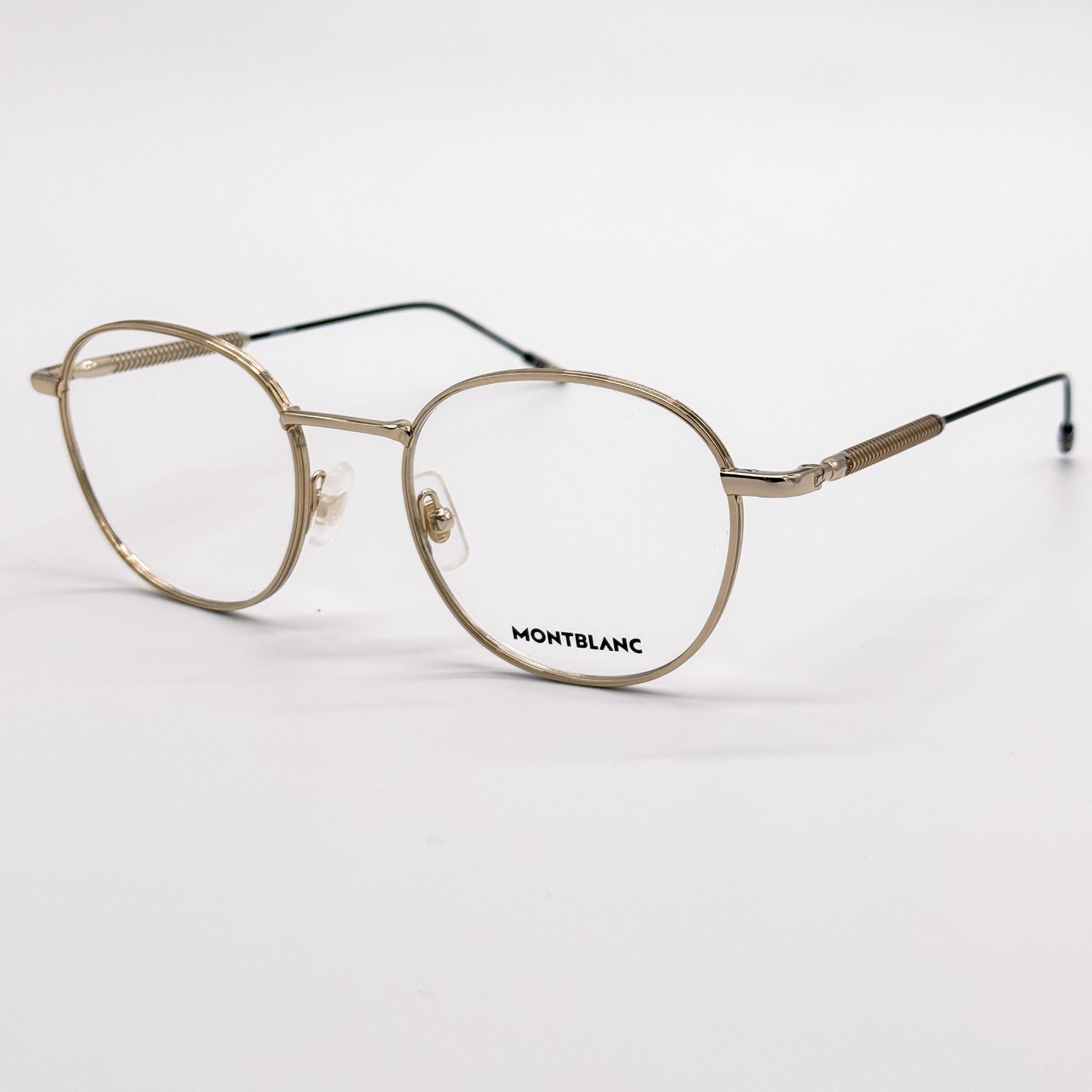 Montblanc NEW MONTBLANC EYEGLASSES MB0048O 002 GOLD MEN EYEWEAR Size ONE SIZE - 3 Thumbnail