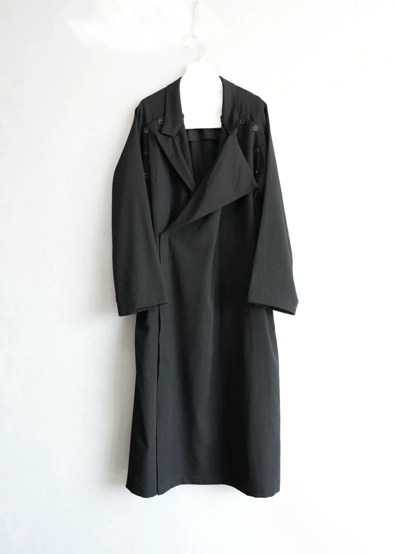 Yohji Yamamoto Yohji Yamamoto21SS Show Pure Black Wool Identical Coat 2503 Size US XL / EU 56 / 4 - 1 Thumbnail