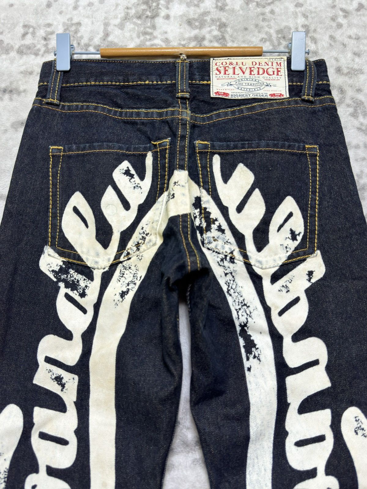 Hysteric Glamour Vintage Cocolulu CO&LU Painted Logo Selvedge Jeans Size US 28 / EU 44 - 9 Thumbnail
