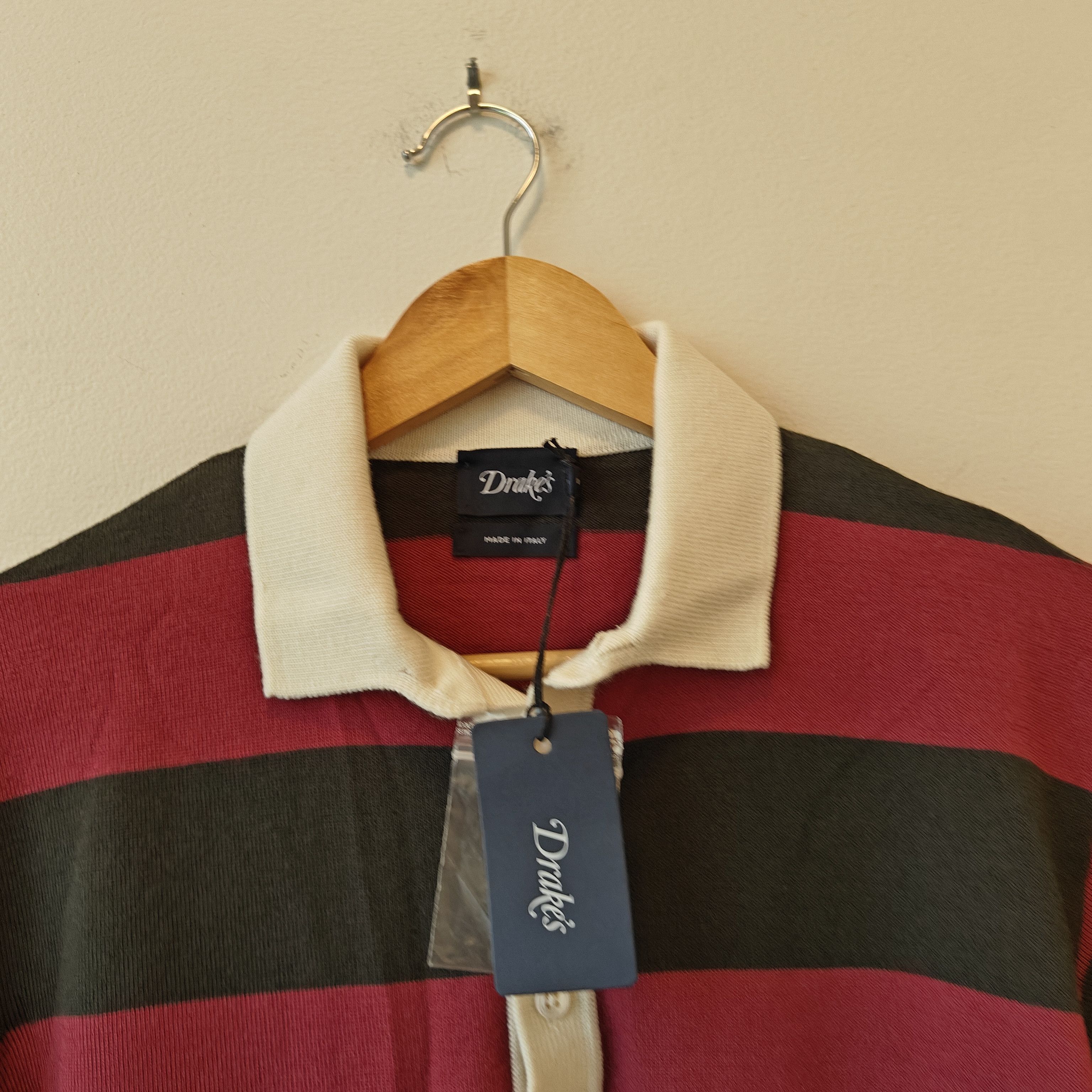 Drake's NWT Merino Wool Block Stripe Knitted Rugby Shirt Italy Size US S / EU 44-46 / 1 - 2 Thumbnail