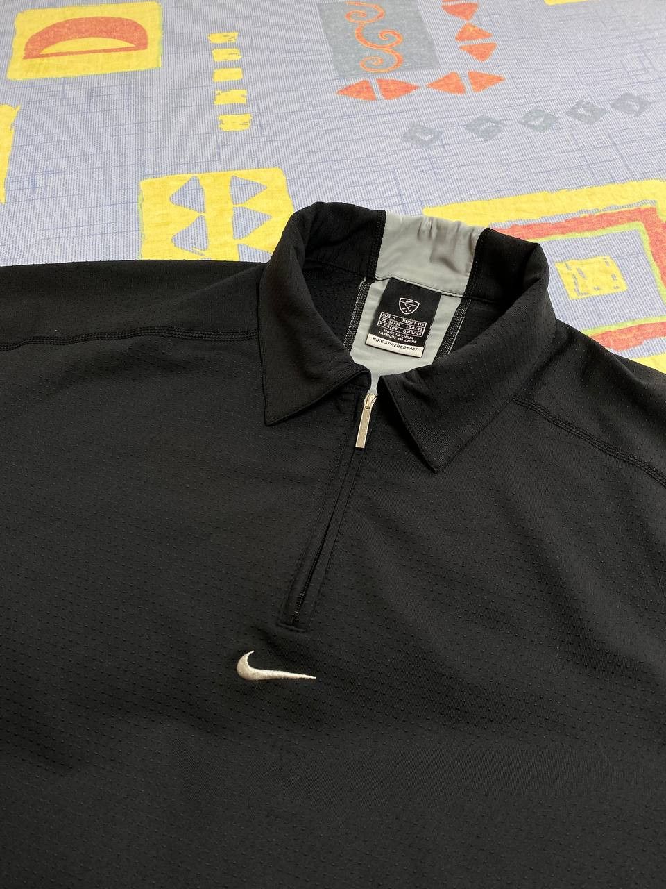 Nike × Vintage Vintage Nike Big Swoosh Logo Drill T-Shirt Y2K Size US S / EU 44-46 / 1 - 16 Thumbnail
