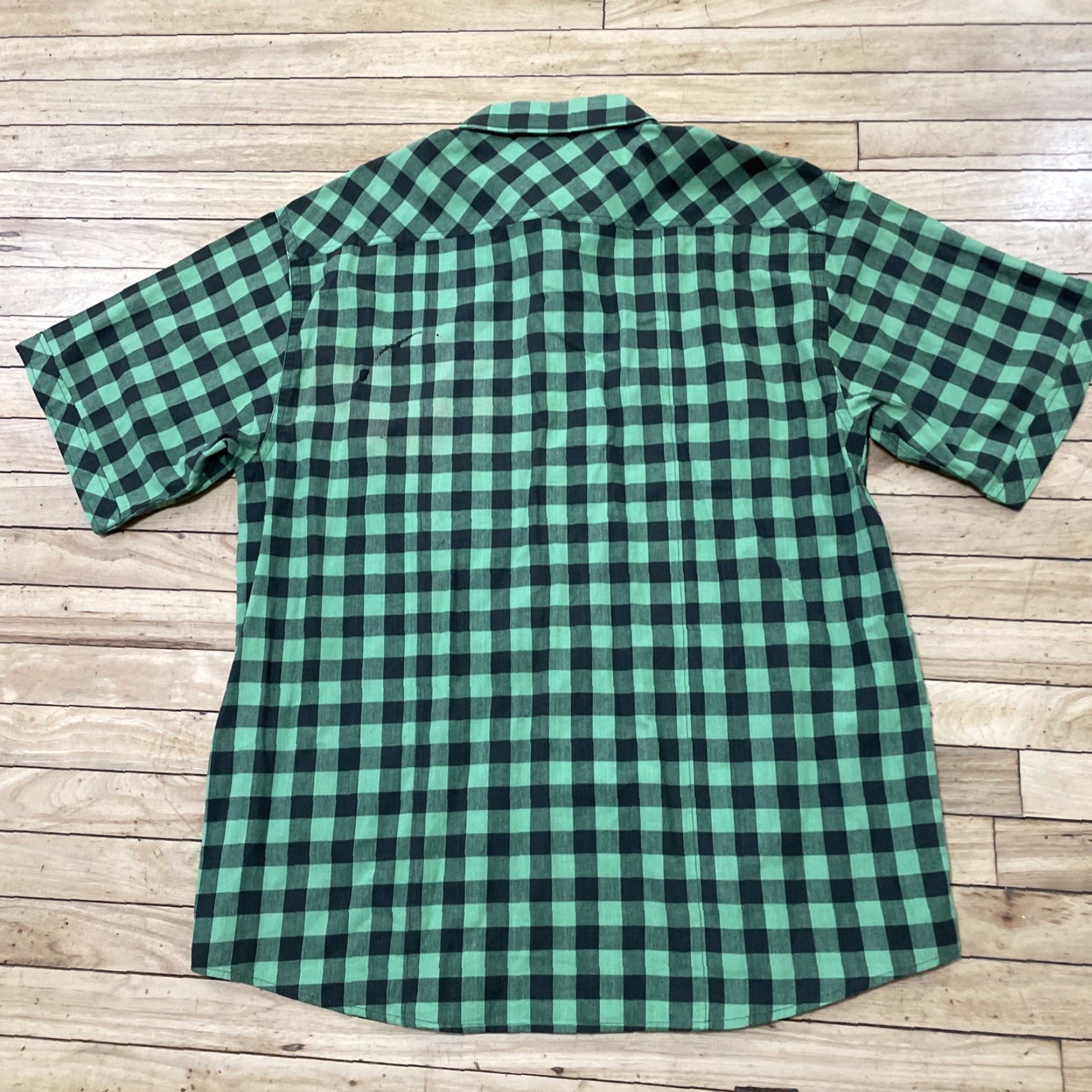 Rocawear VINTAGE Rocawear Shirt Men 3XL Plaid Distressed Green Black Snap Button-Up Short Sleeve Collared 90s Grunge Hip Hop Size US XXL / EU 58 / 5 - 3 Thumbnail