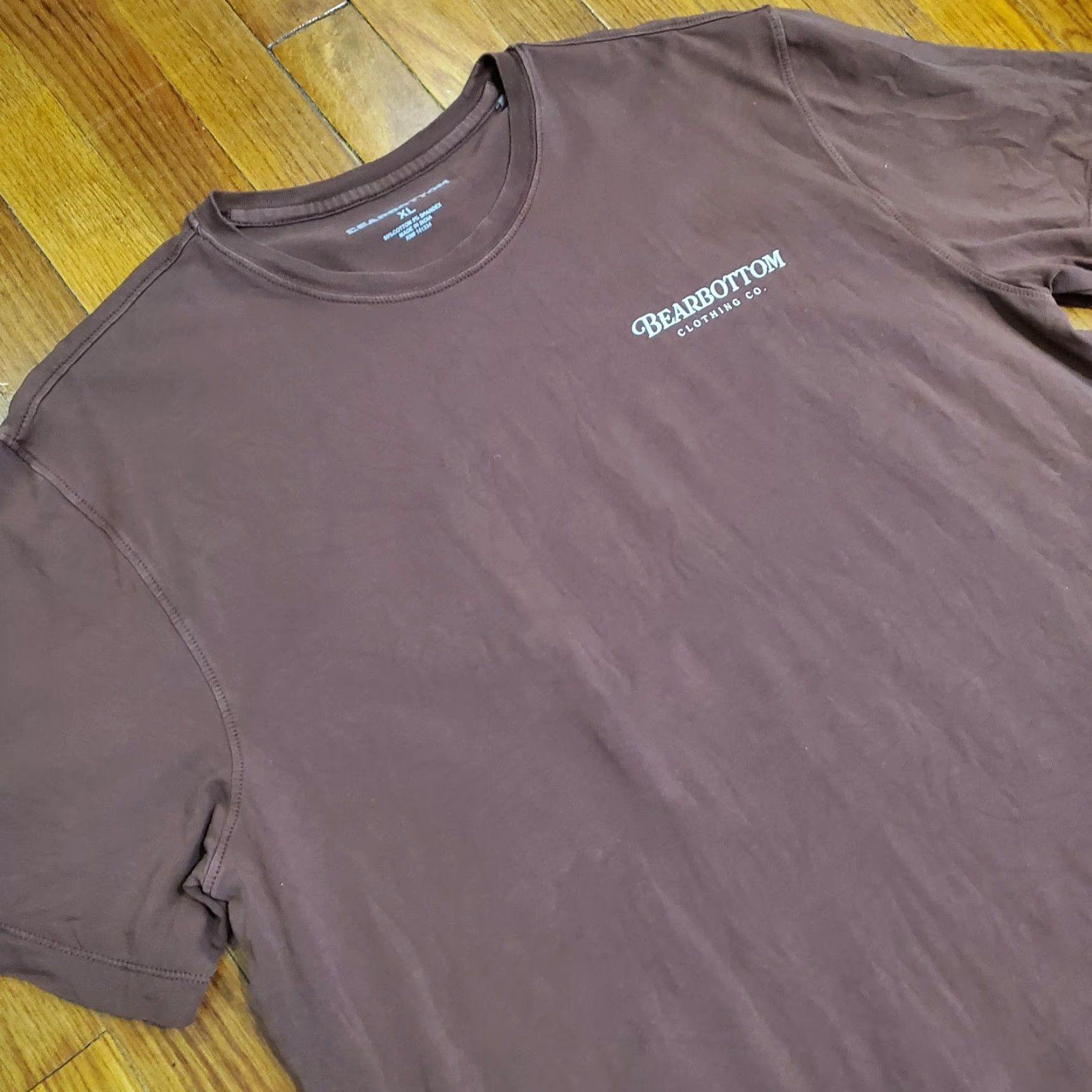 Vintage Bearbottom Shirt Mens XL Brown Athletic Club Running Graphic Performance Tee Size US XL / EU 56 / 4 - 4 Thumbnail