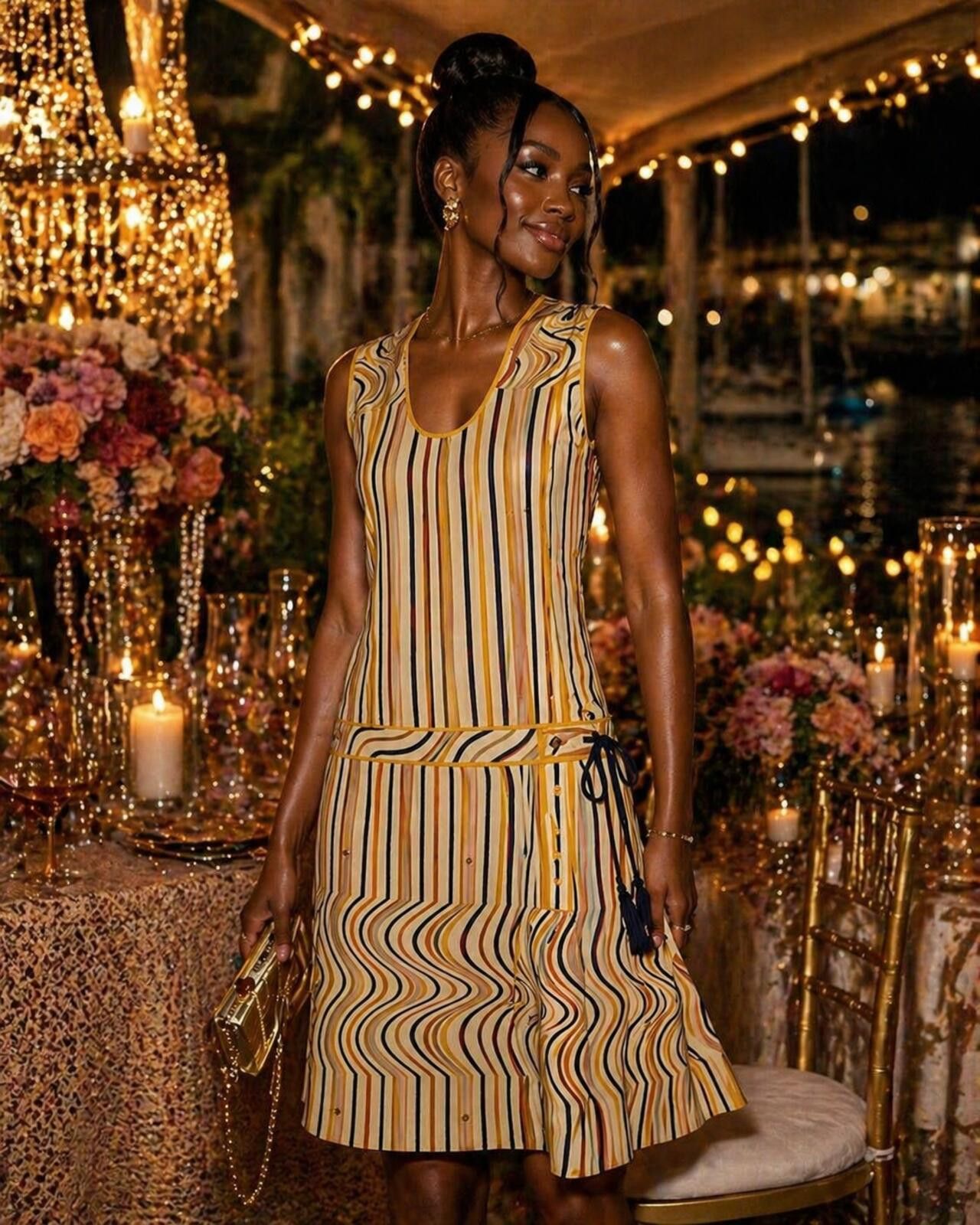 Other Tory Burch Adora Shore Silk Stripe Dress Size 2 Size XS / US 0-2 / IT 36-38 - 1 Thumbnail