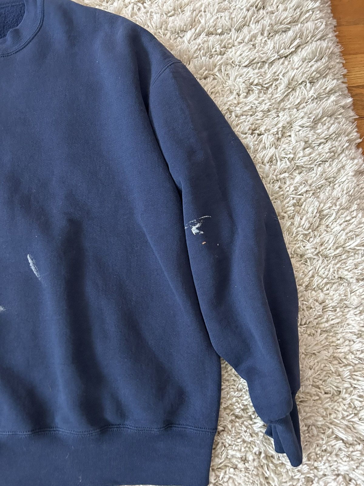 Jerzees × Vintage Vintage 90s Blue Painted Crewneck Size US XL / EU 56 / 4 - 4 Thumbnail