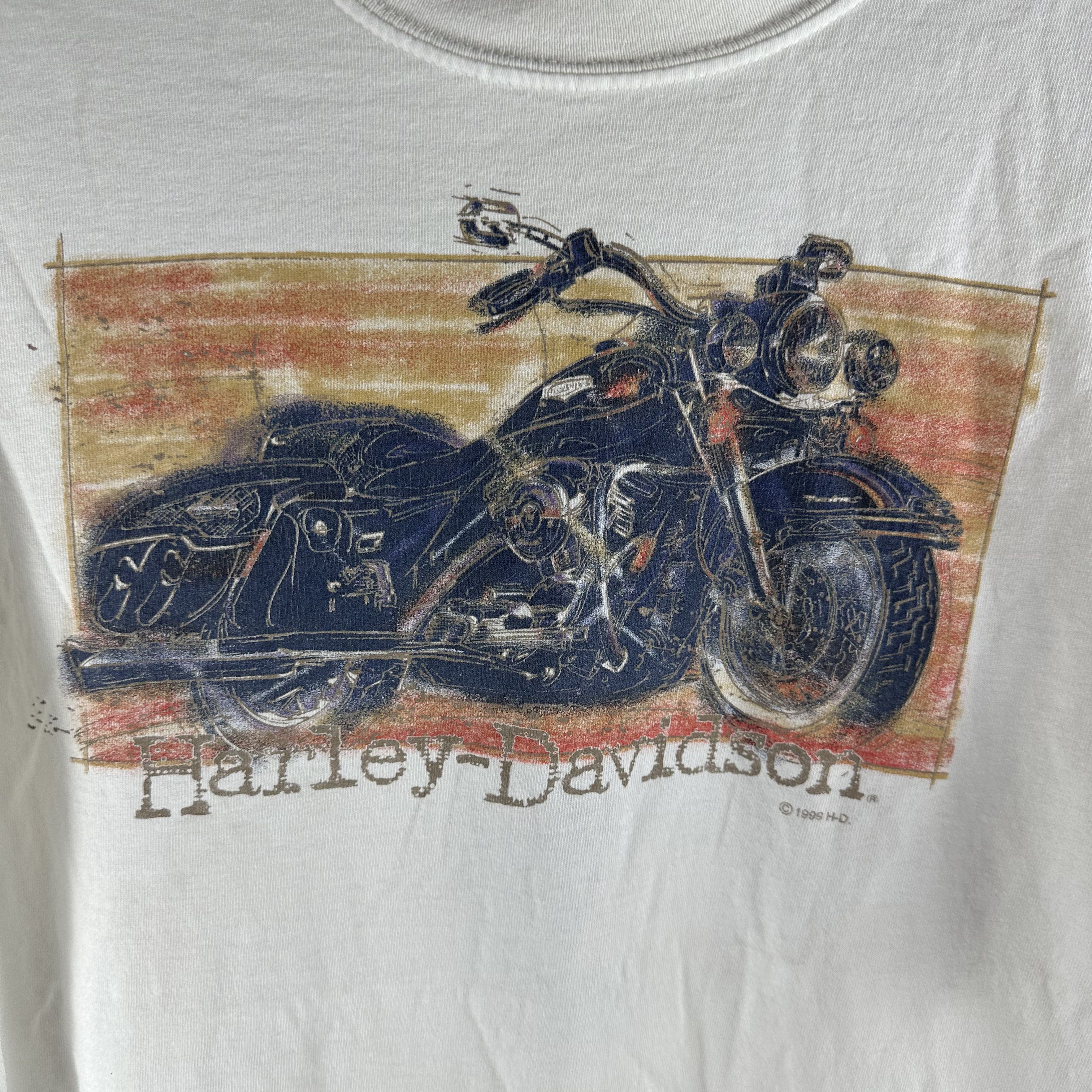 Vintage Vintage 1999 Harley Davidson Motorcycle Canada Promo T-shirt Size US L / EU 52-54 / 3 - 2 Thumbnail