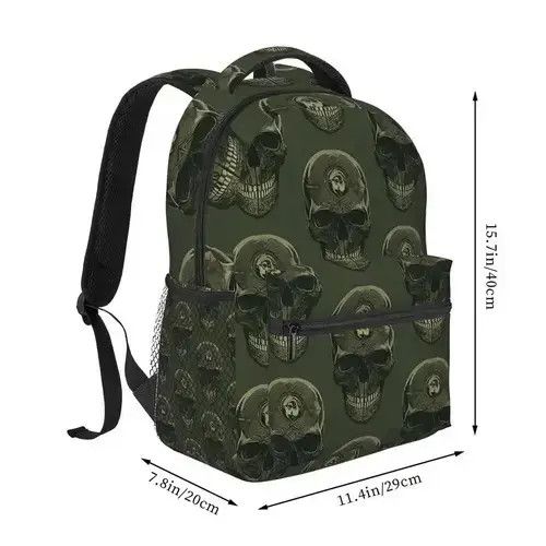 Other Green Skulls Backpack Size ONE SIZE - 2 Thumbnail