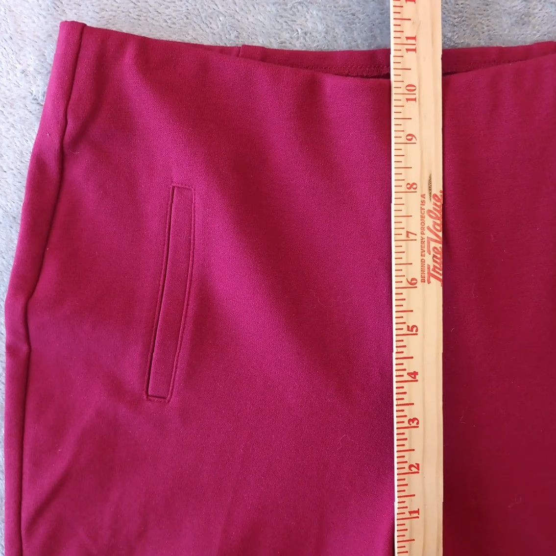 Vintage Chico's Pants Womens Ankle Straight Size 6 Red Wine Pull On Stretch 30x27 Mid Rise Size 28" / US 6 / IT 42 - 4 Thumbnail