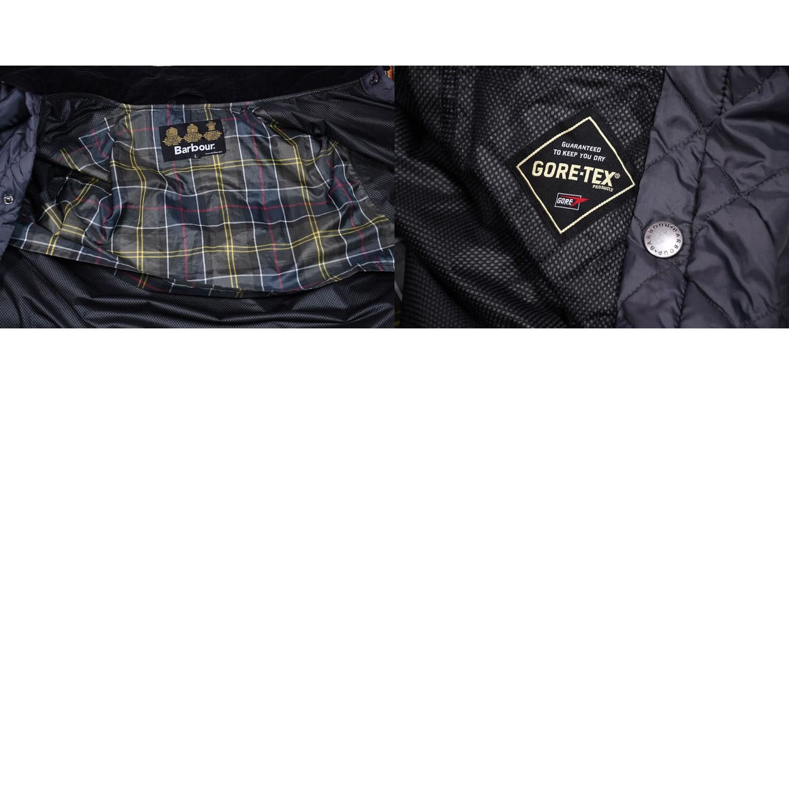 Barbour Barbour Gore-Tex Men's Quilted Jacket L Gray | Water Resistant, Casual, Regular Fit, 64cm Chest, 85cm Back Length Size US L / EU 52-54 / 3 - 8 Thumbnail