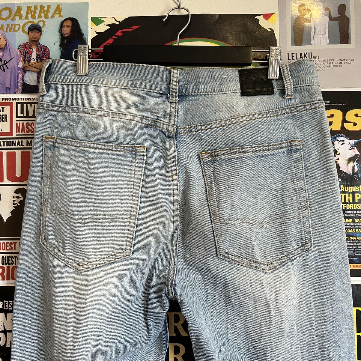 Vintage Vintage Örjan Andersson Blue Washed Distressed Denim Size US 35 - 9 Thumbnail