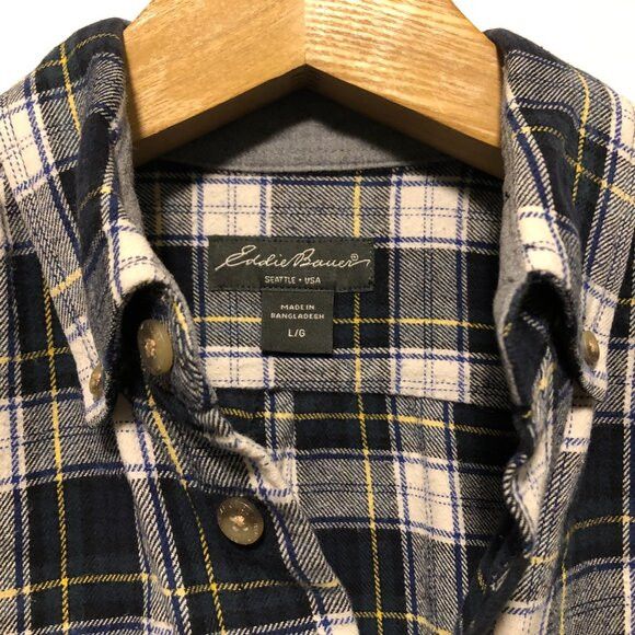 Eddie Bauer Eddie Bauer men's cotton casual shirt size: L Size US L / EU 52-54 / 3 - 3 Thumbnail