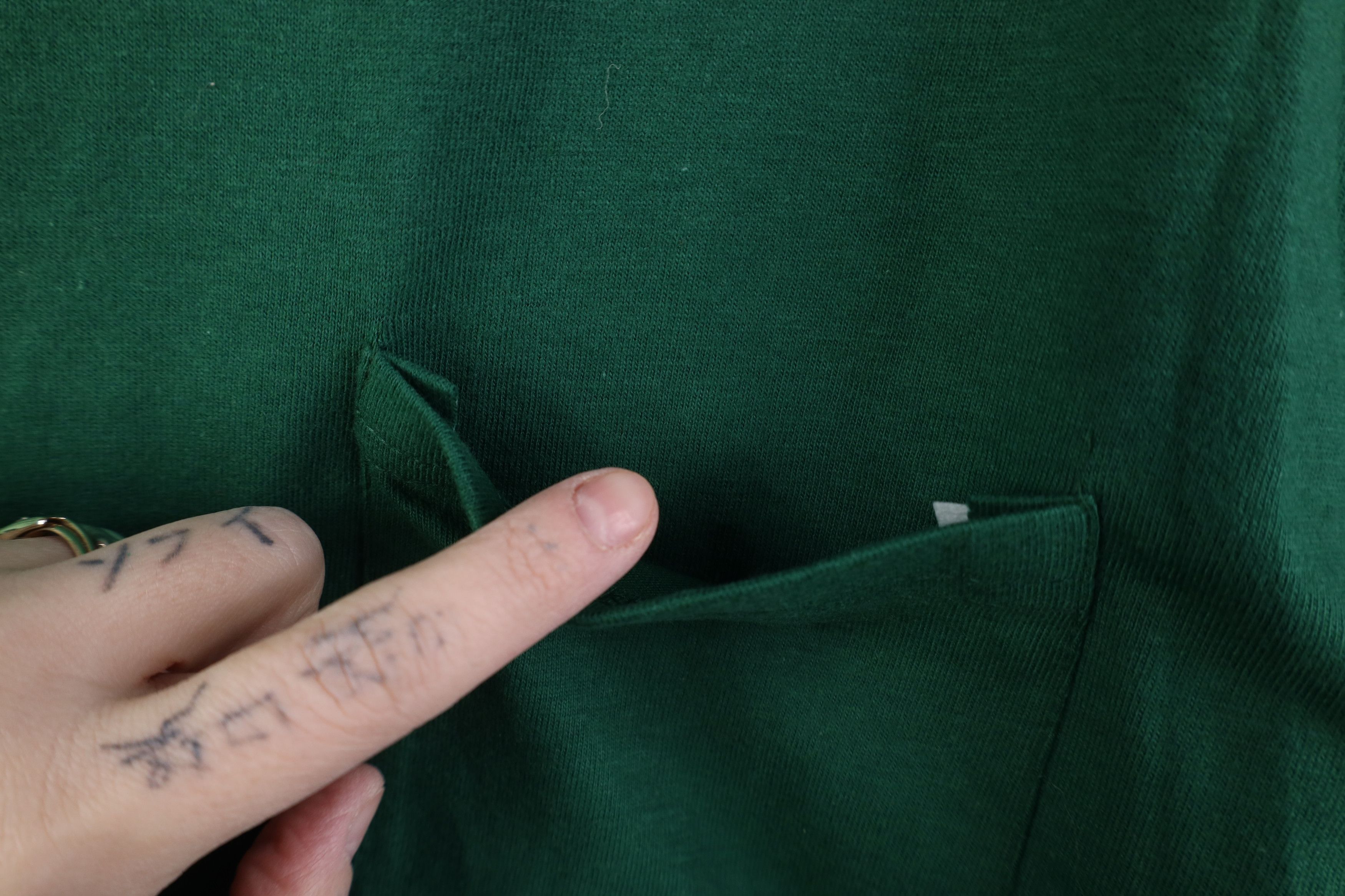 Hanes Deadstock Vintage Hanes Beefy Pocket T-Shirt Hunter Green Size US XL / EU 56 / 4 - 5 Thumbnail