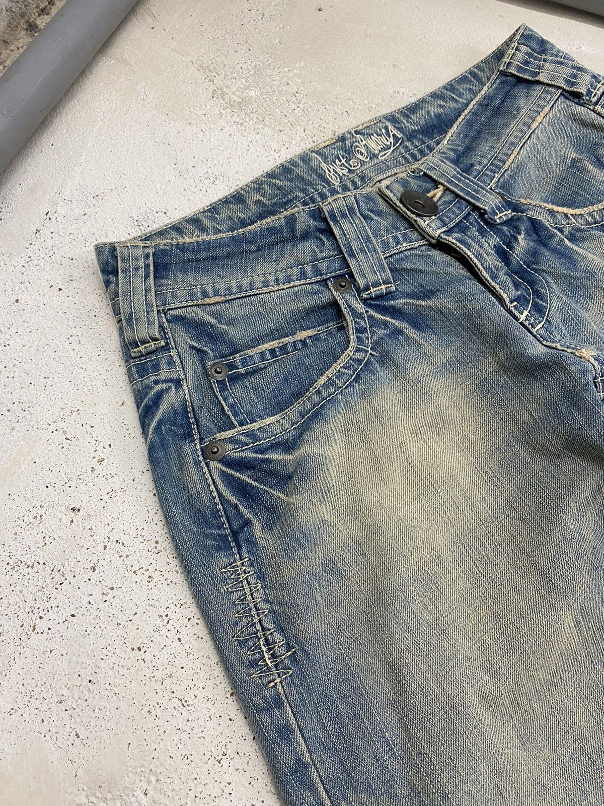 Hysteric Glamour Just Amorica Denim Style Mud Washed Light Jean Clawn Mark Size US 28 / EU 44 - 6 Thumbnail