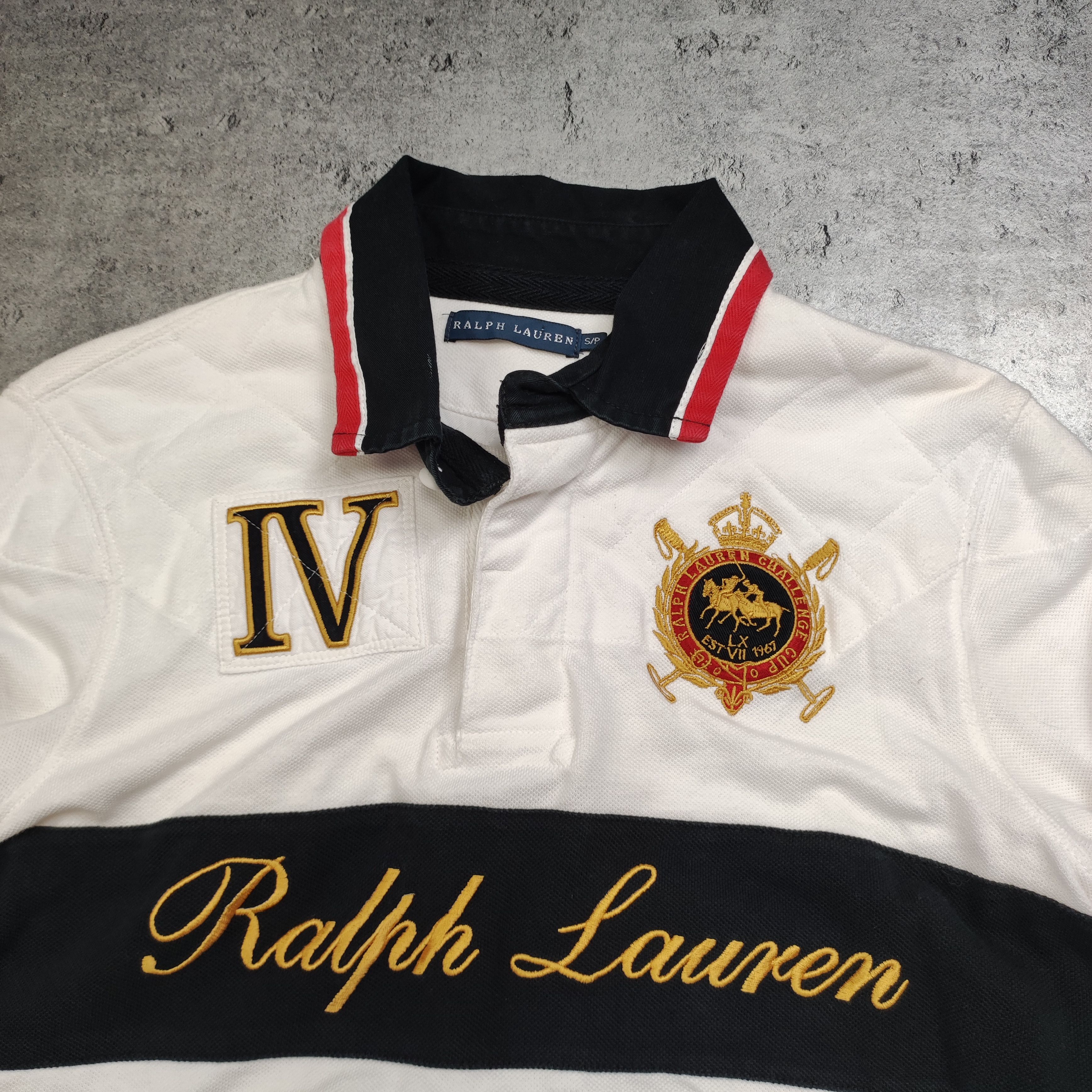 Polo Ralph Lauren × Ralph Lauren × Vintage RARE 90s Polo Ralph Lauren Chief Keef Big Logo Polo Shirt Size S / US 4 / IT 40 - 4 Thumbnail