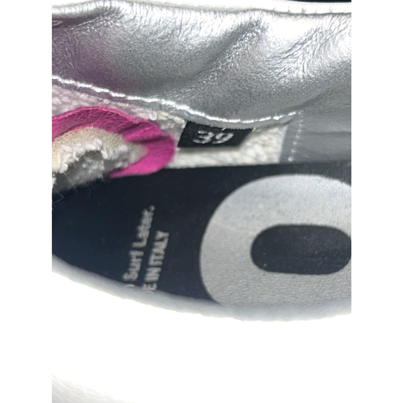 P448 P448 John Sneakers Womens 39 White Leather Pink Trim Mid Top Shoes Casual Athletic Sneaker Womens Size M / US 6-8 / IT 42-44 - 6 Thumbnail