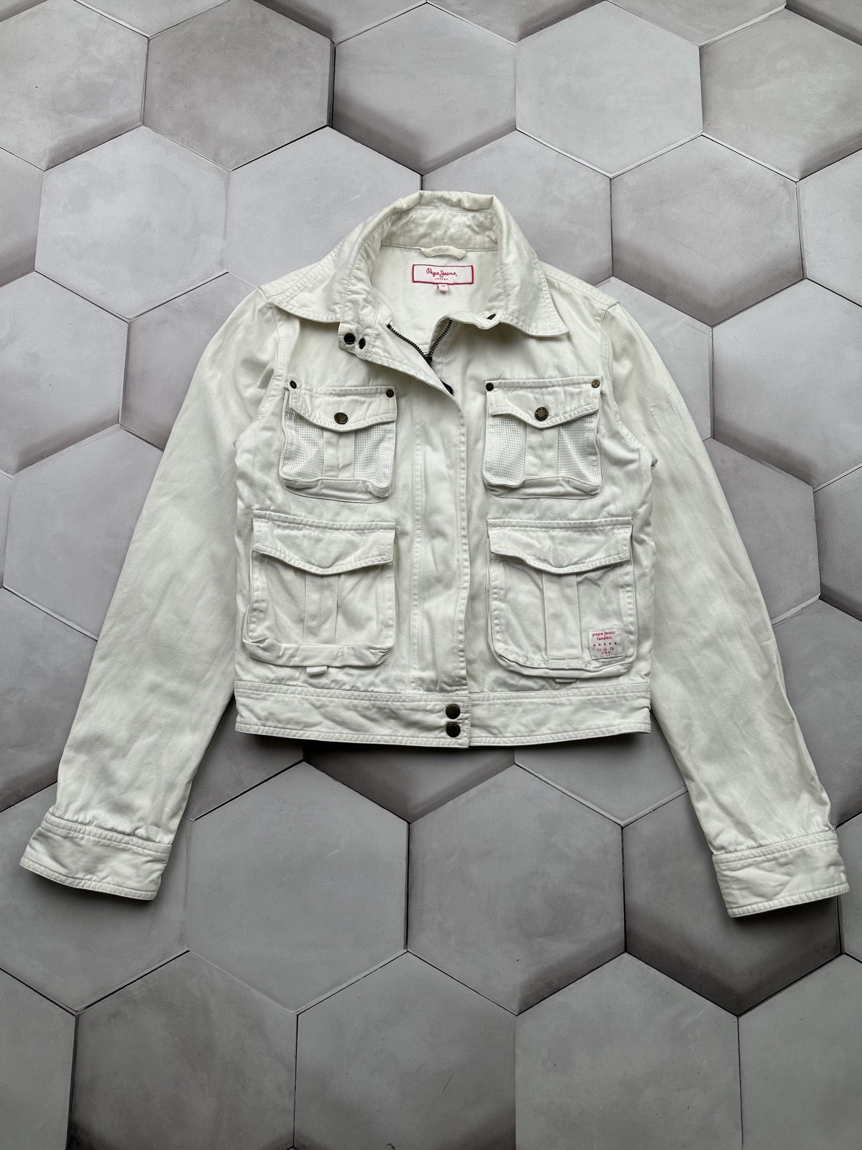 image of Avant Garde x Vintage Multi-Pocket Jacket in White, Women's (Size Medium)