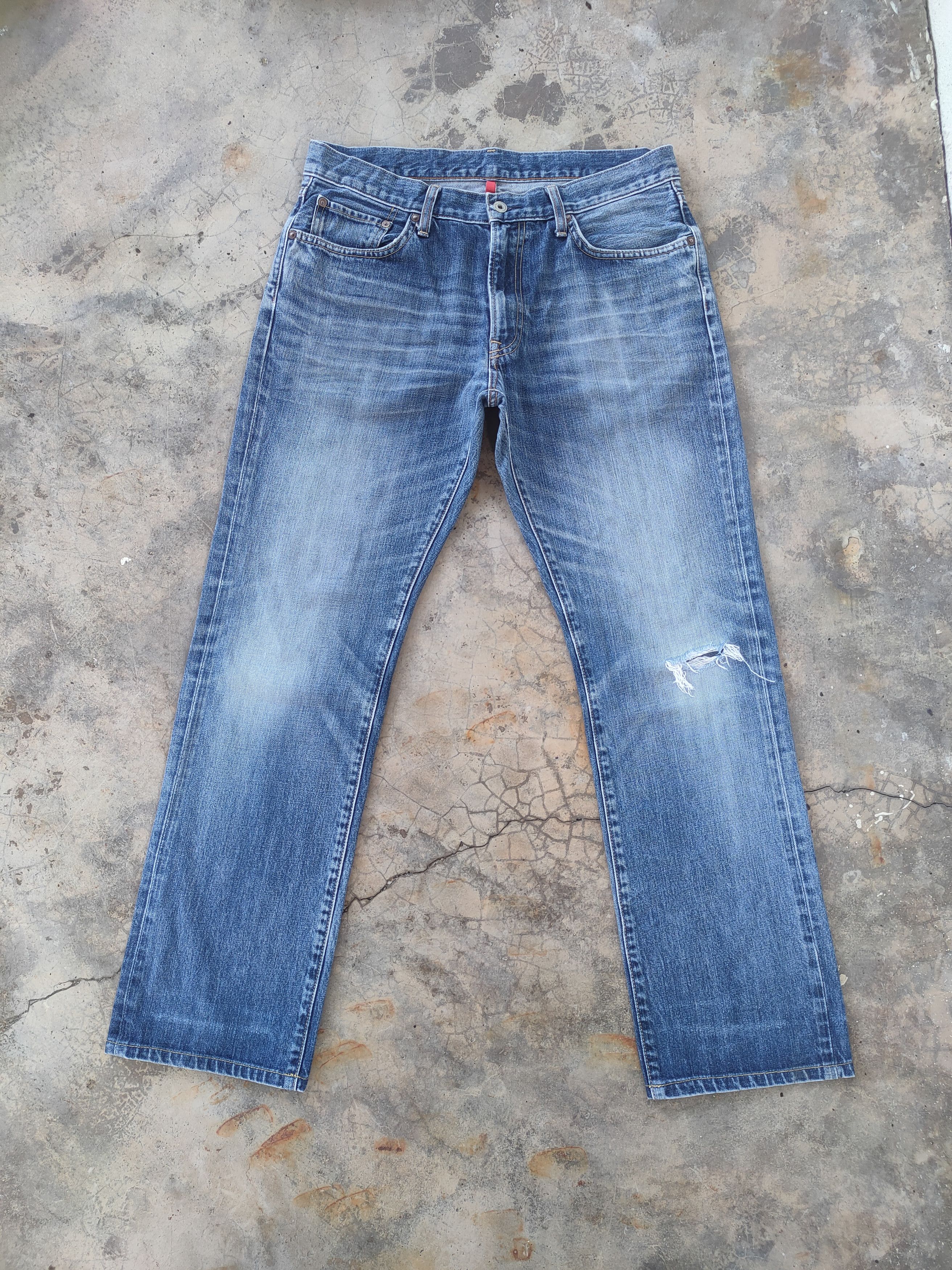 Japanese Brand W34 VINTAGE JAPANESE FADED RIPPED JEANS DENIM PANTS Size US 34 / EU 50 - 1 Thumbnail