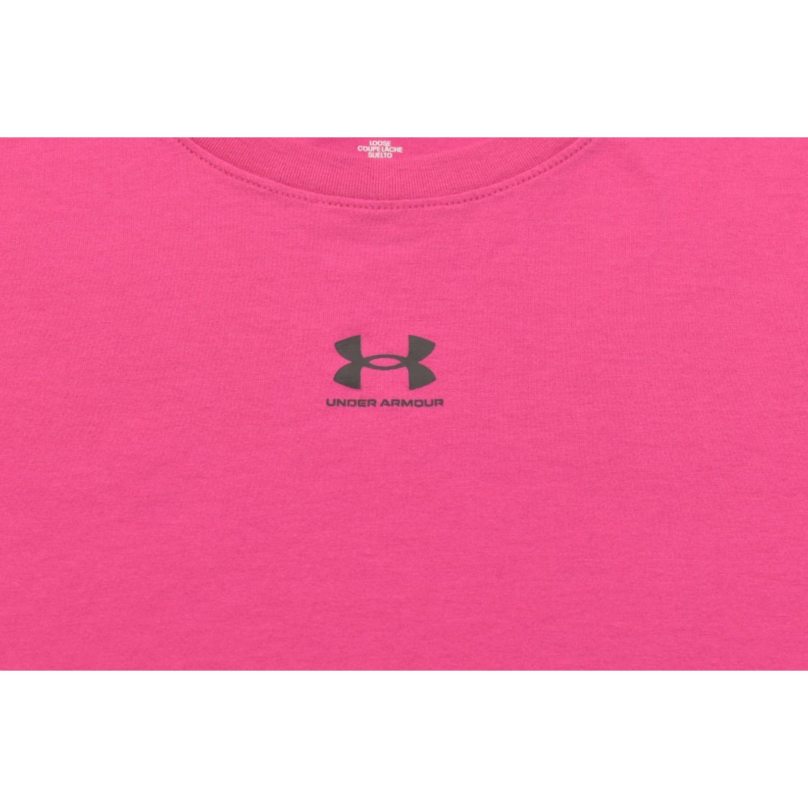 Under Armour Under Armour Men's L Pink Short Sleeve Crew Neck Cotton Blend Loose Fit T-Shirt Size US 33 - 5 Thumbnail