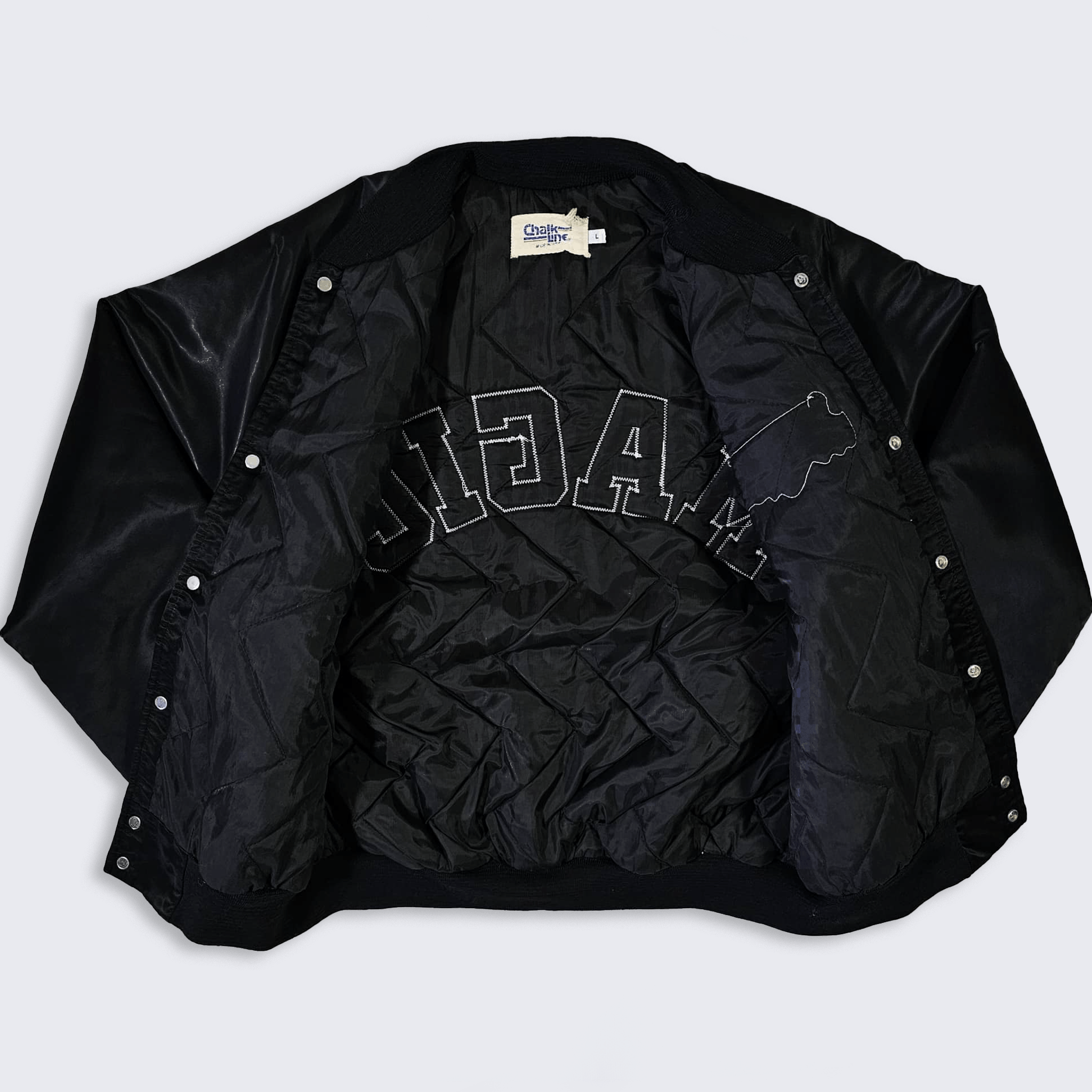 NBA Orlando Magic Vintage 90s Chalk Line Satin Bomber Jacket Size US L / EU 52-54 / 3 - 3 Thumbnail