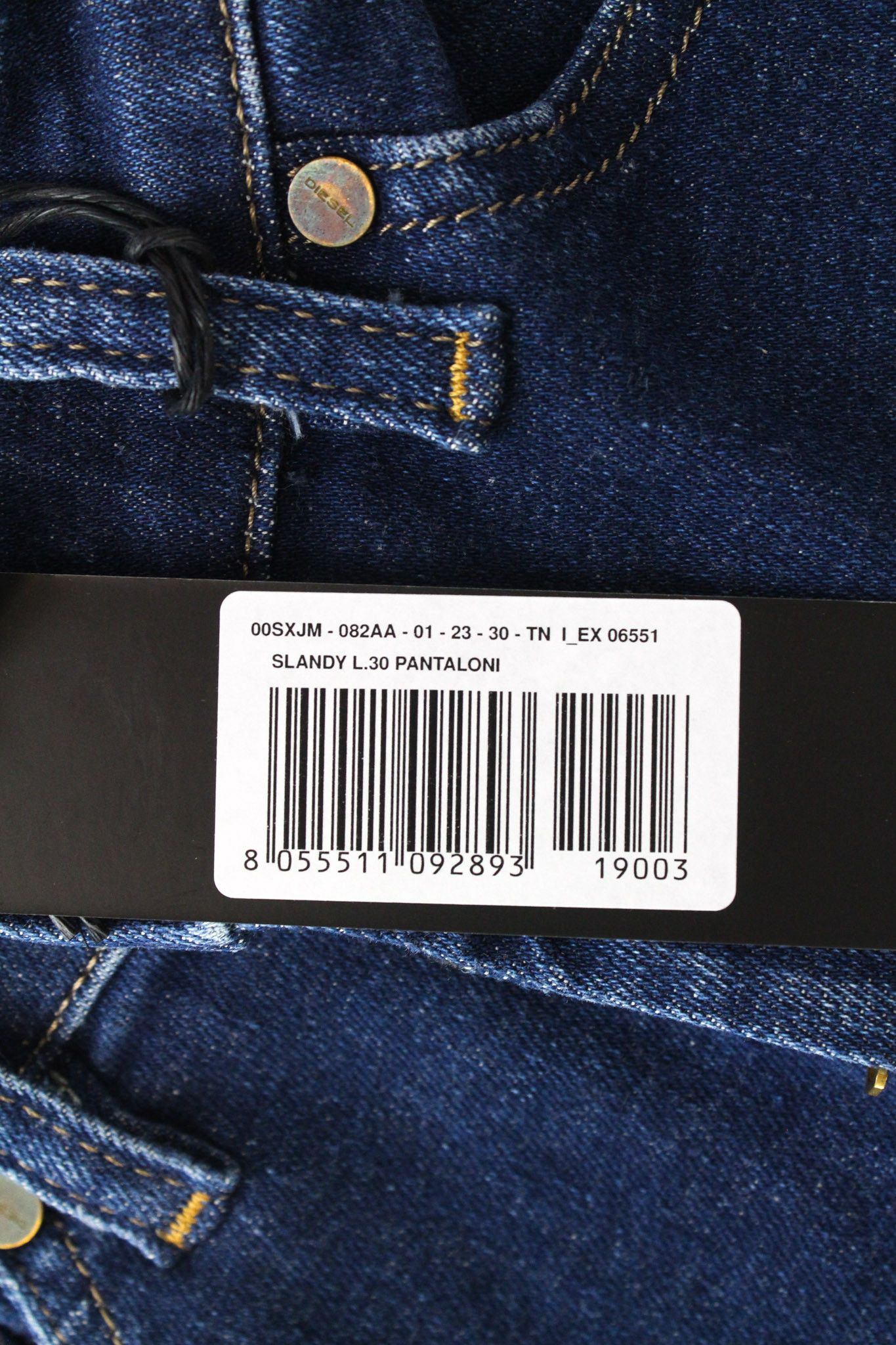 Diesel SLANDY 082AA W23/L30 Girls Blue Stretch Jeans 70226 Size 23" - 6 Thumbnail