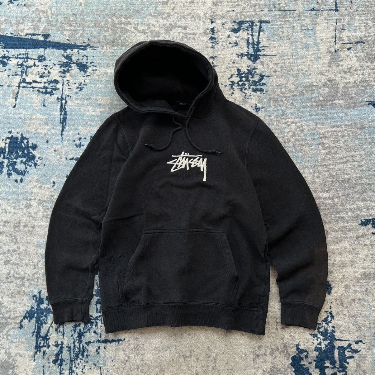 Streetwear × Stussy × Vintage Stussy embroidered logo hoodie