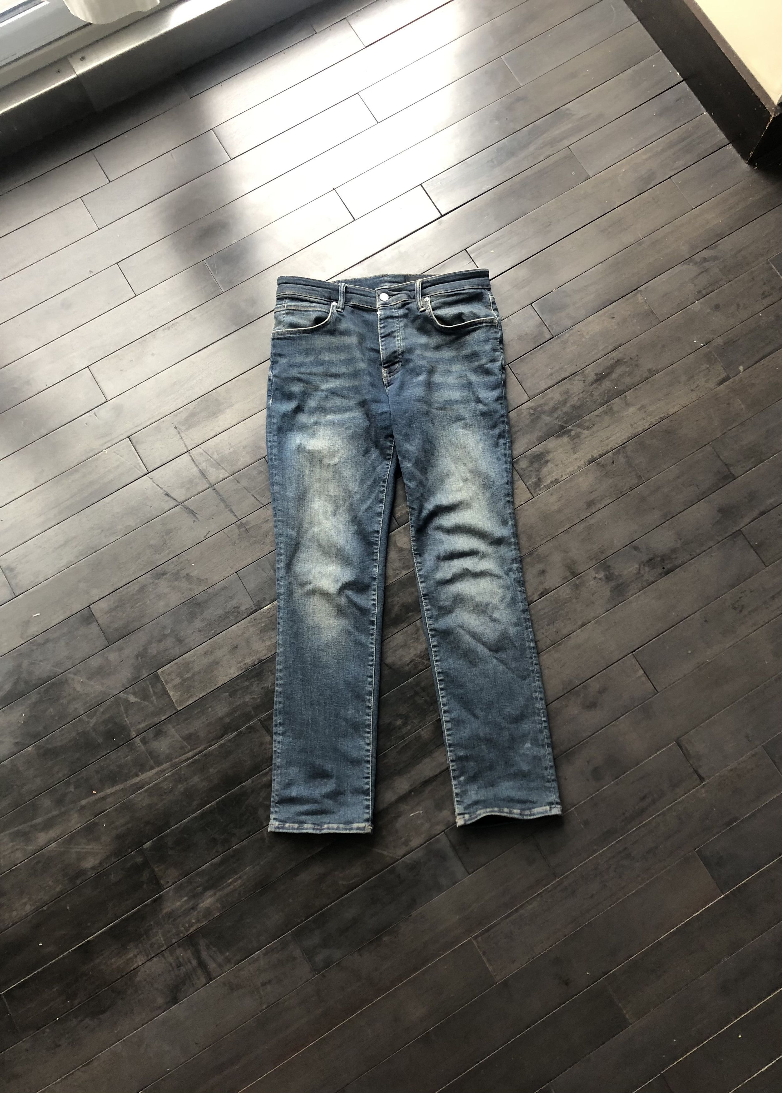 Allsaints Allsaints Sid Slim Taper Fit Indigo Blue Jeans Size US 33 - 1 Thumbnail