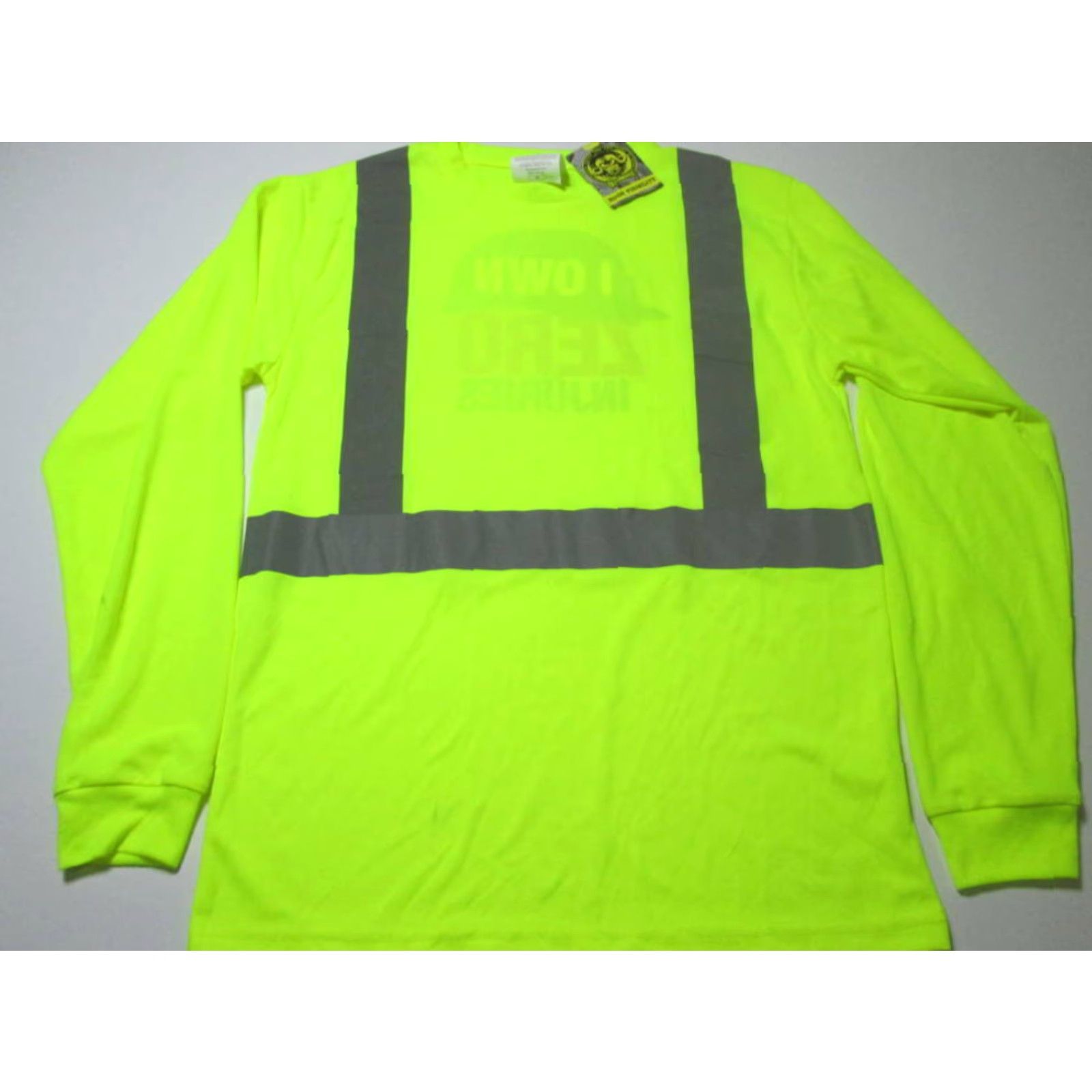Vintage Occunimix Sweatshirt Mens M Yellow High Visibility Pullover Long Sleeve Crew Neck Solid Graphic Print NWT Size US M / EU 48-50 / 2 - 2 Thumbnail