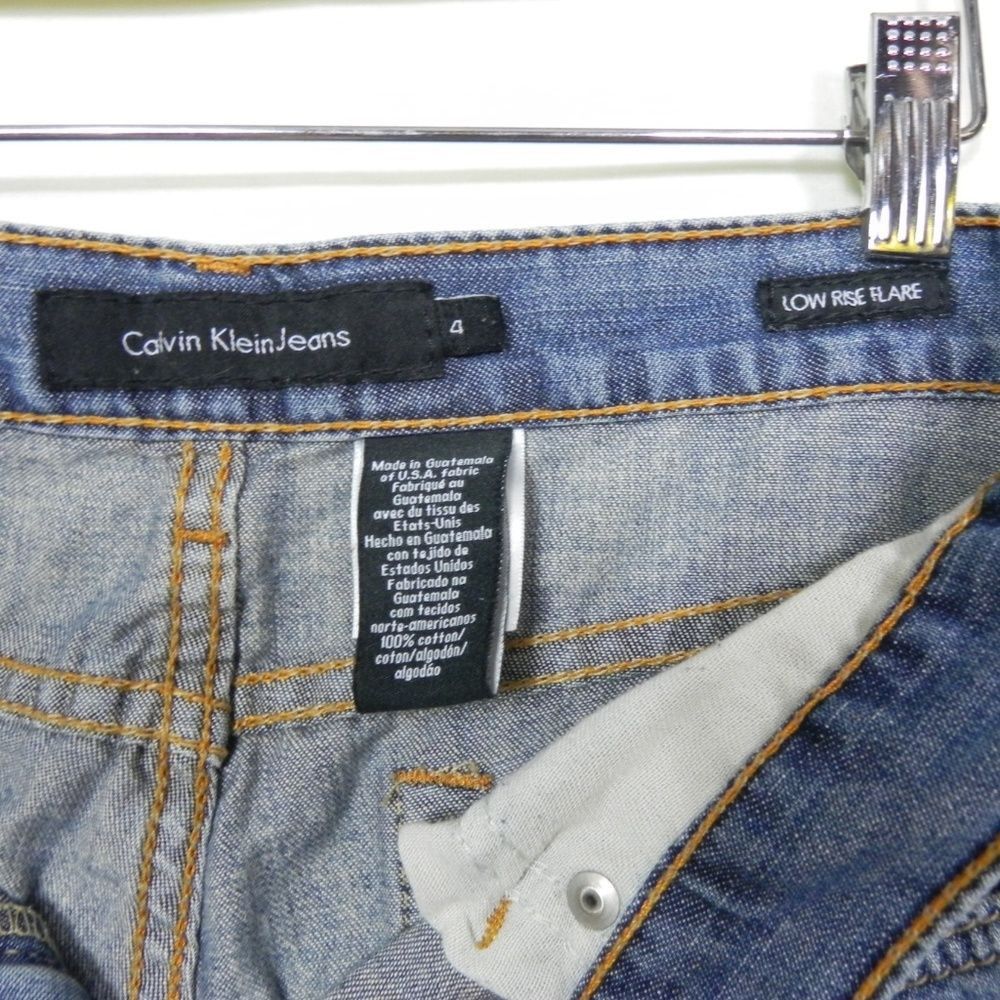 Calvin Klein Calvin Klein Low Rise Flare Butterfly 2000s Y2K 4 Size 27" / US 4 / IT 40 - 4 Thumbnail