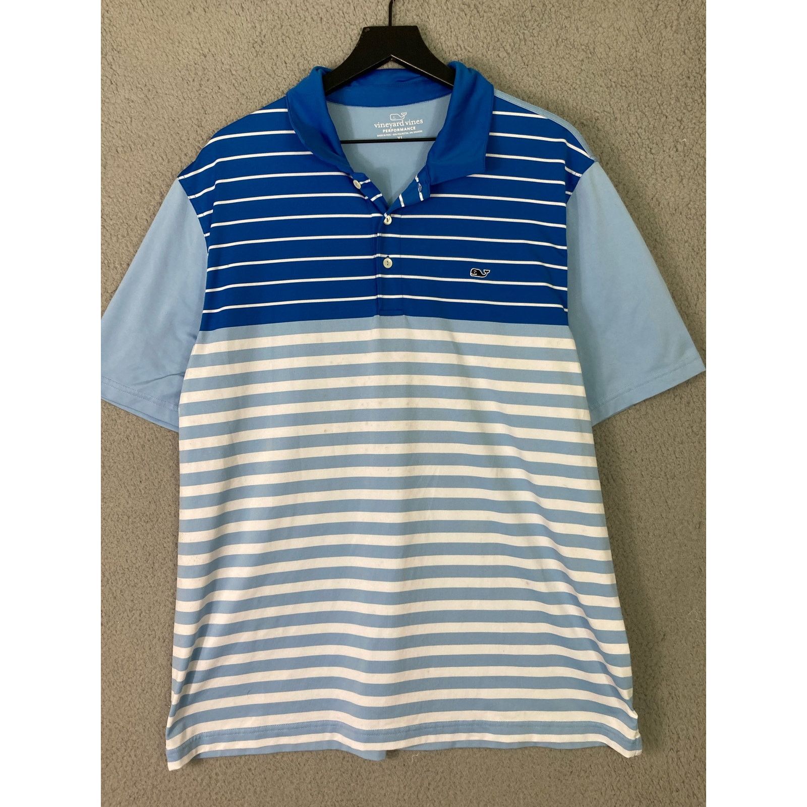 Vineyard Vines Vineyard Vines Men's XL Blue Spandex Golf Shirt Performance Size US XL / EU 56 / 4 - 6 Thumbnail