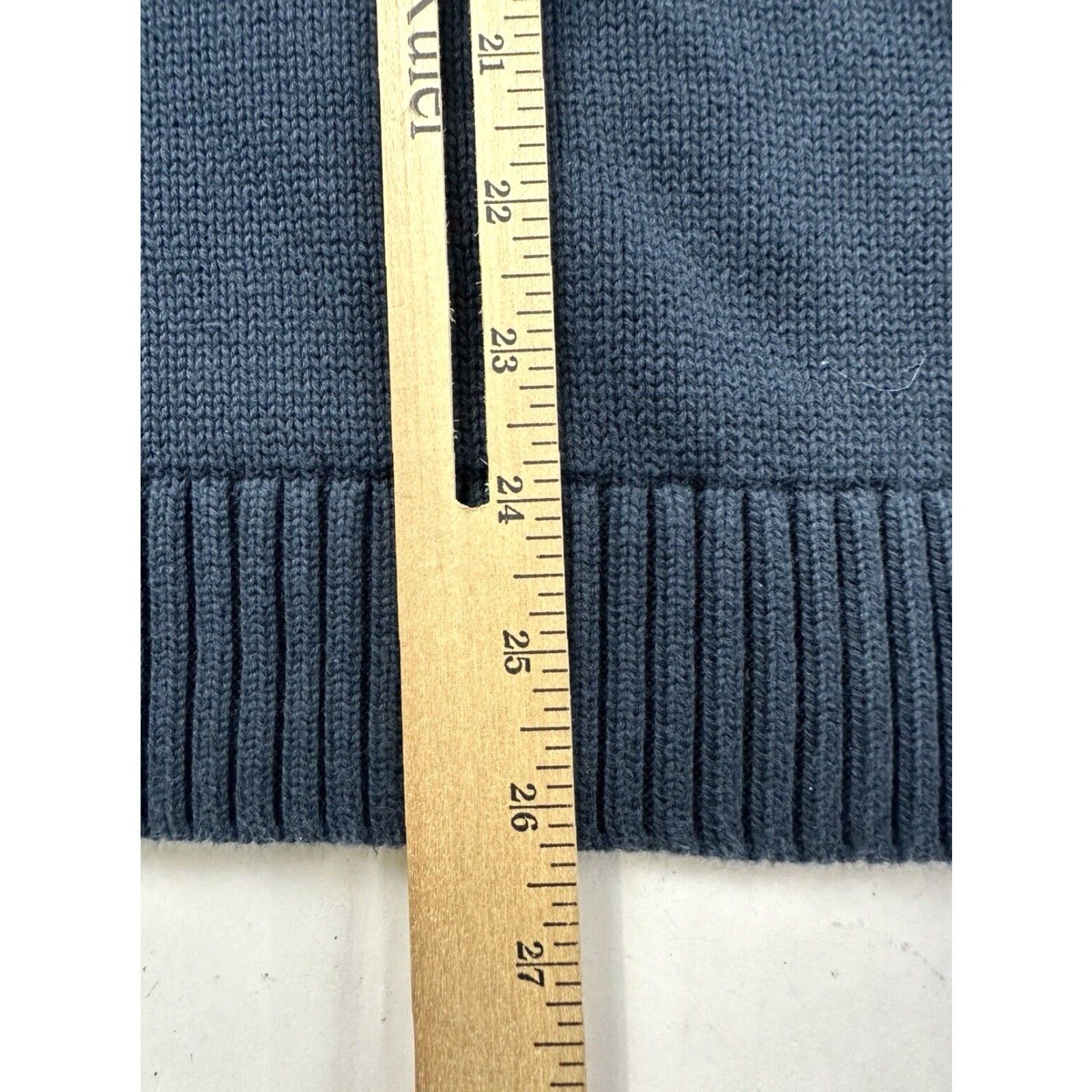 Vintage L.L. Bean Sweater Mens XL Blue 1/4 Zip Mock Neck Pullover Size US XL / EU 56 / 4 - 5 Thumbnail
