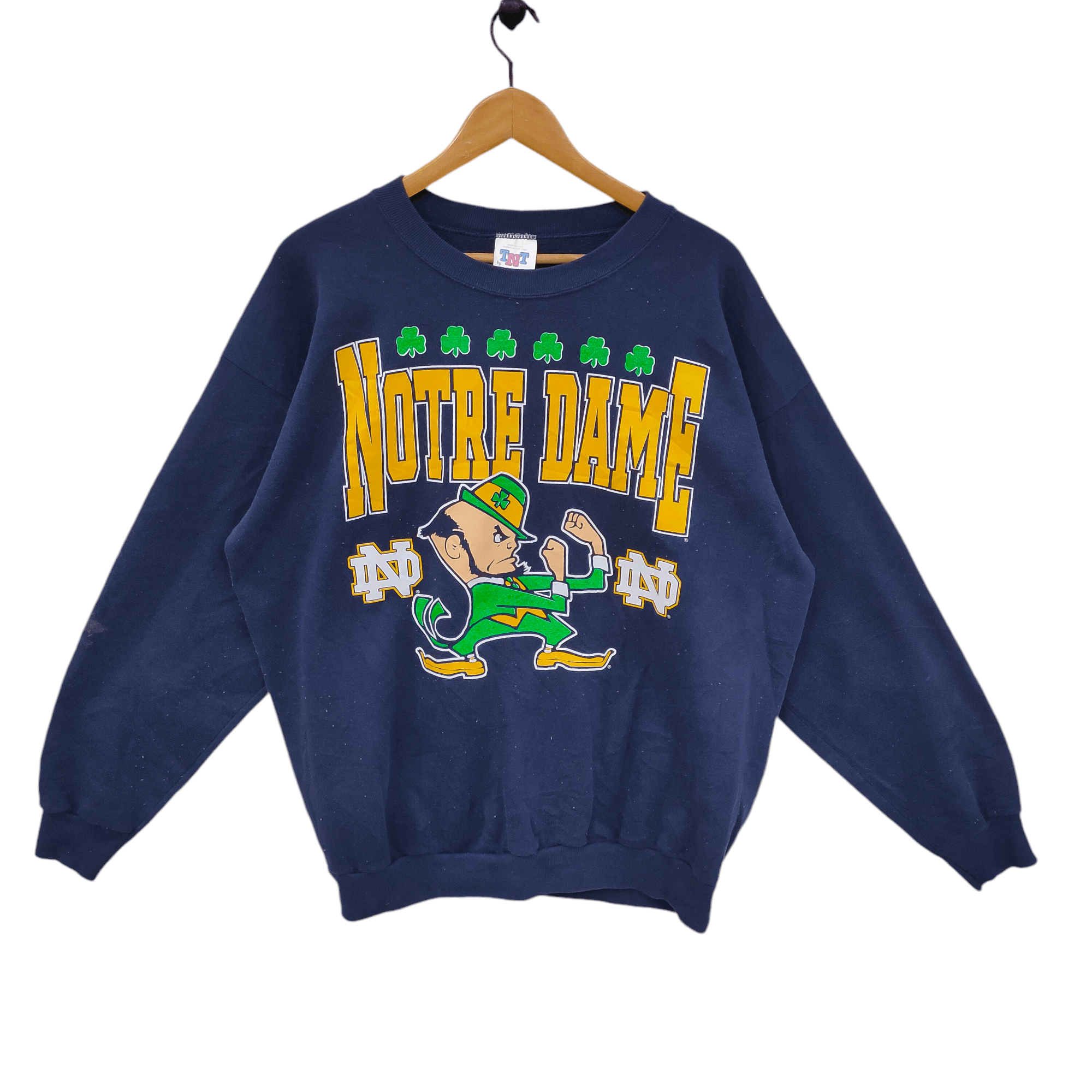 NCAA × Vintage Vintage 90s Notre Dame Fighting Irish Sweatshirt Size US XL / EU 56 / 4 - 1 Thumbnail
