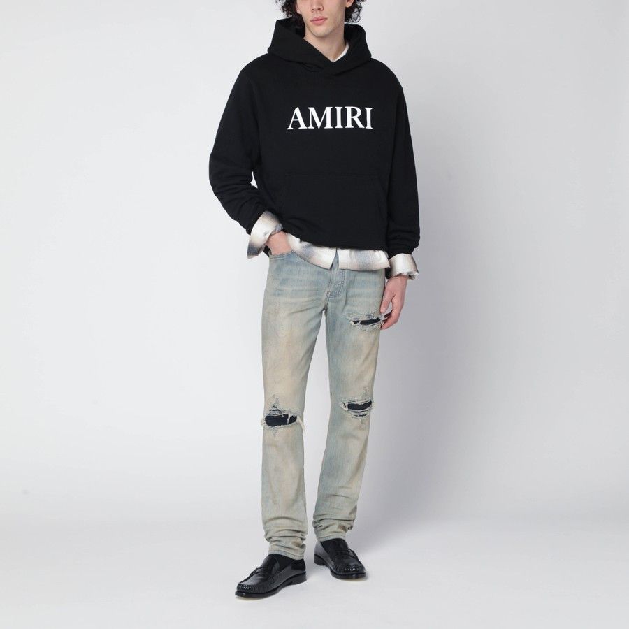 Amiri o1d2blof0226 Logo Hoodie in Black Size US S / EU 44-46 / 1 - 2 Thumbnail