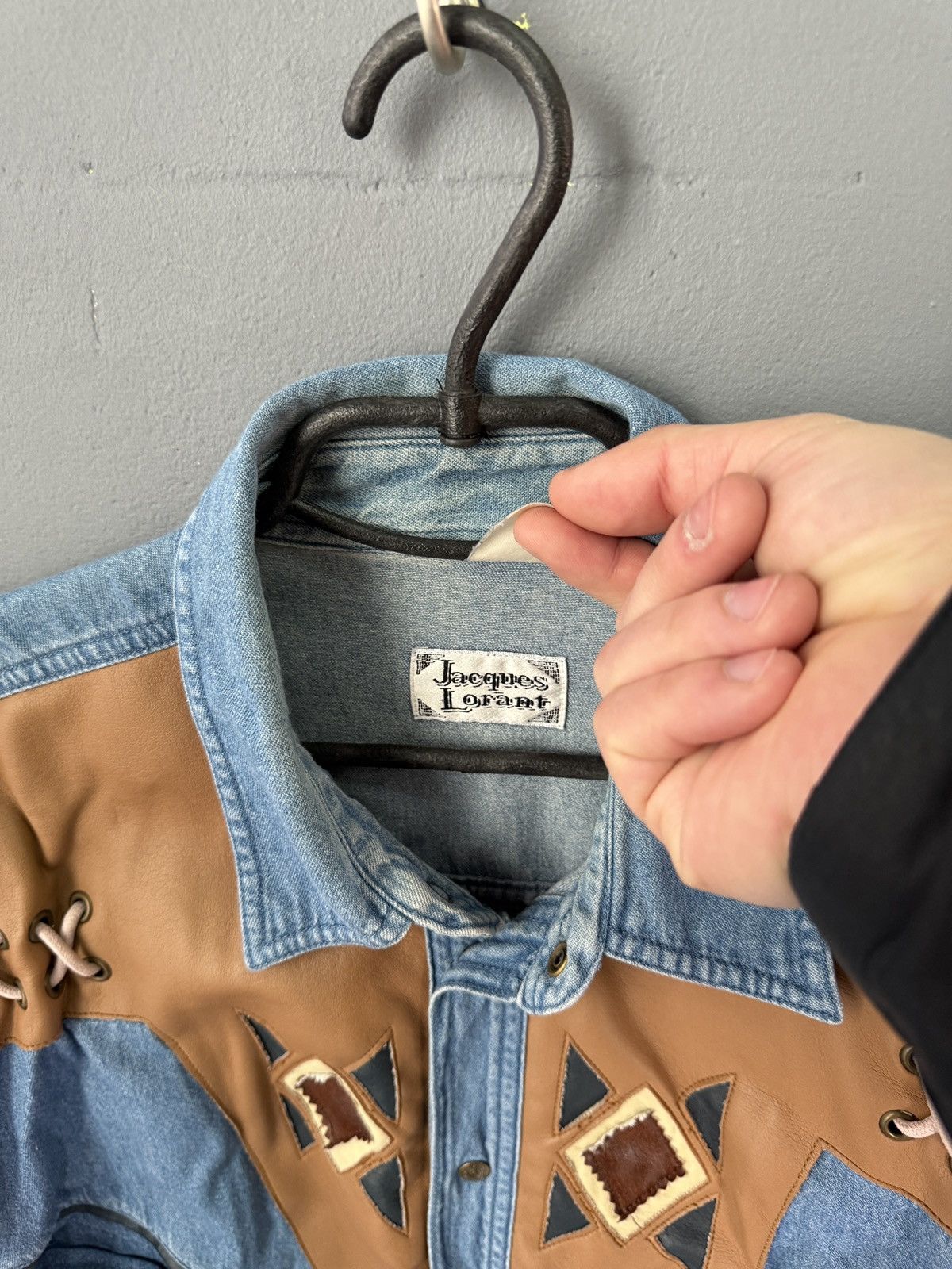 Vintage Vintage Leather Western Shirt Jacket Size US XL / EU 56 / 4 - 4 Thumbnail