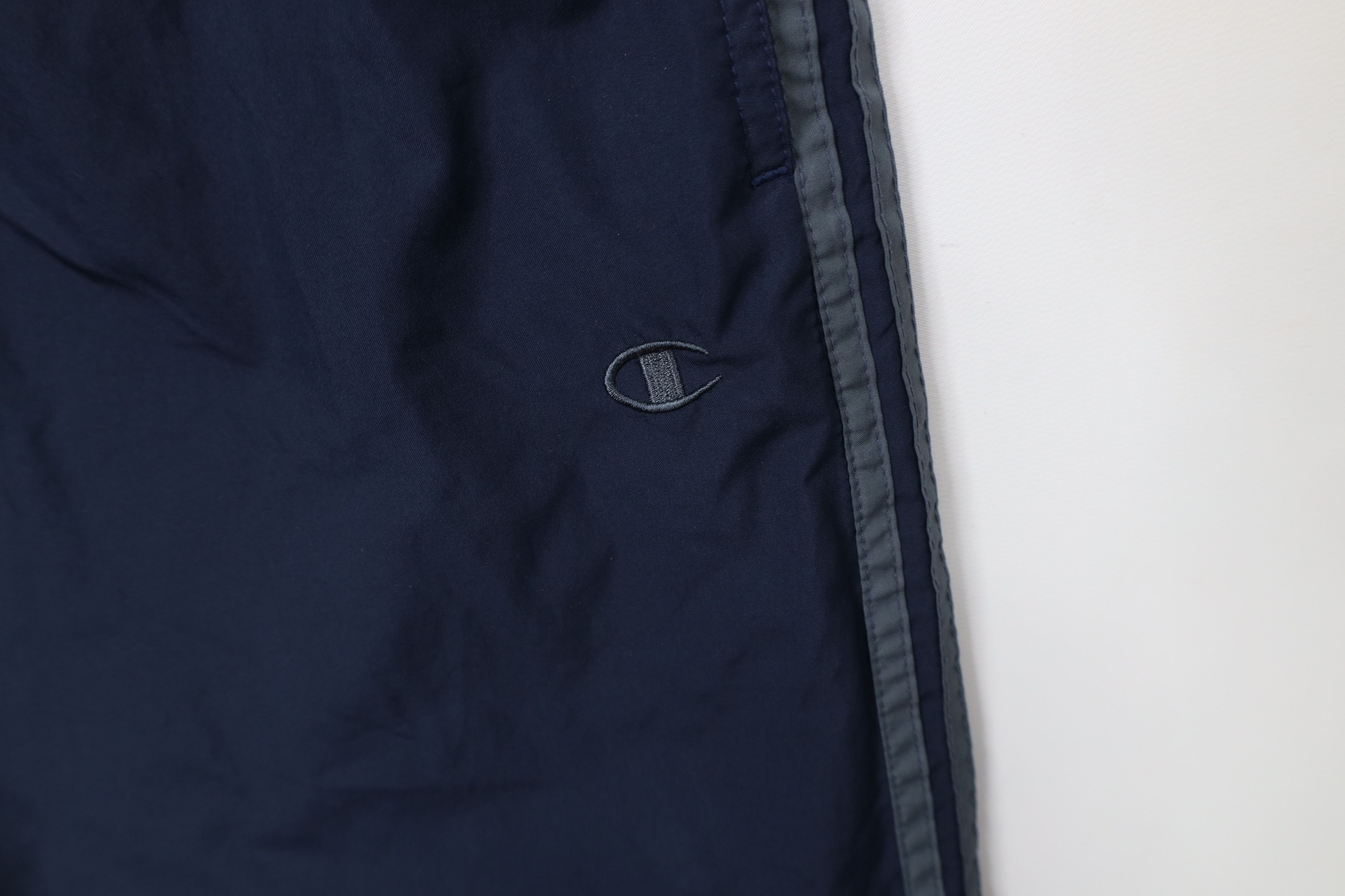 Champion Vintage 90s Champion Lined Wide Leg Windbreaker Pants Blue Size US 34 / EU 50 - 6 Thumbnail