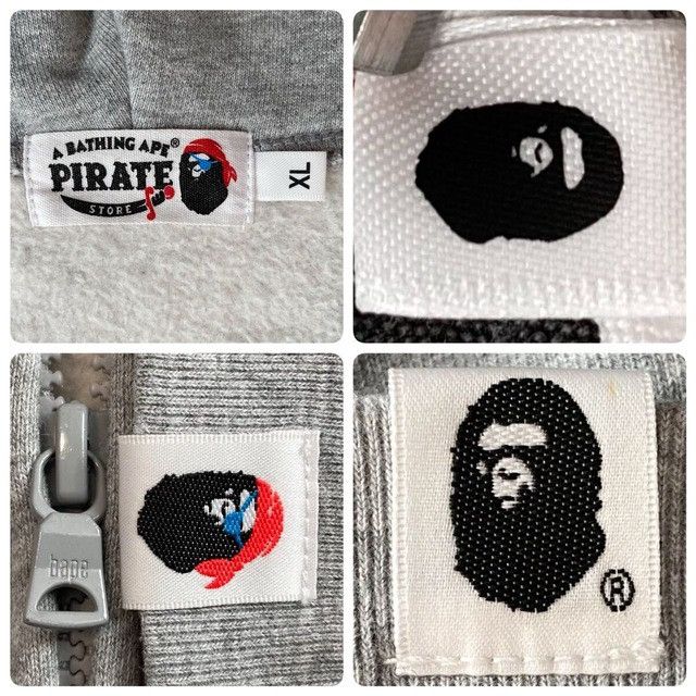 Bape ☠️Pirate Store☠️ BAPE SKULL BONE College Logo Zip Hoodie APE Size US XL / EU 56 / 4 - 8 Thumbnail