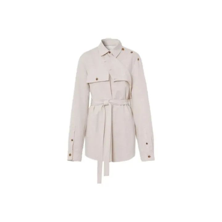 Burberry Burberry SS21 Cotton-Linen Loose Long Sleeve Shirt 0079 Size S / US 4 / IT 40 - 1 Thumbnail