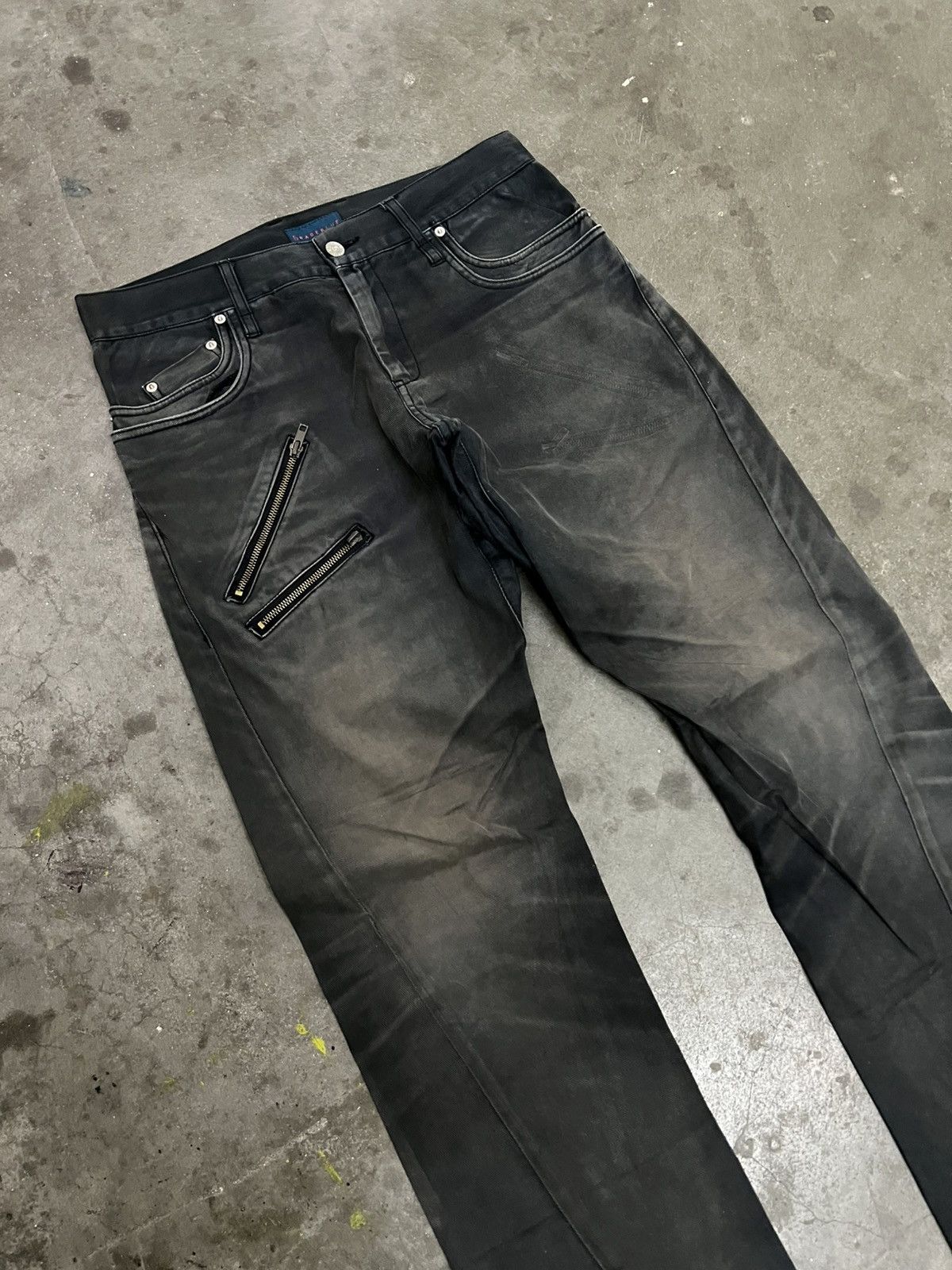 Designer × Japanese Brand × Vintage THRASHED🔥RAGEBLUE COTTON FADED PANT ZIPPER Size US 32 / EU 48 - 6 Thumbnail