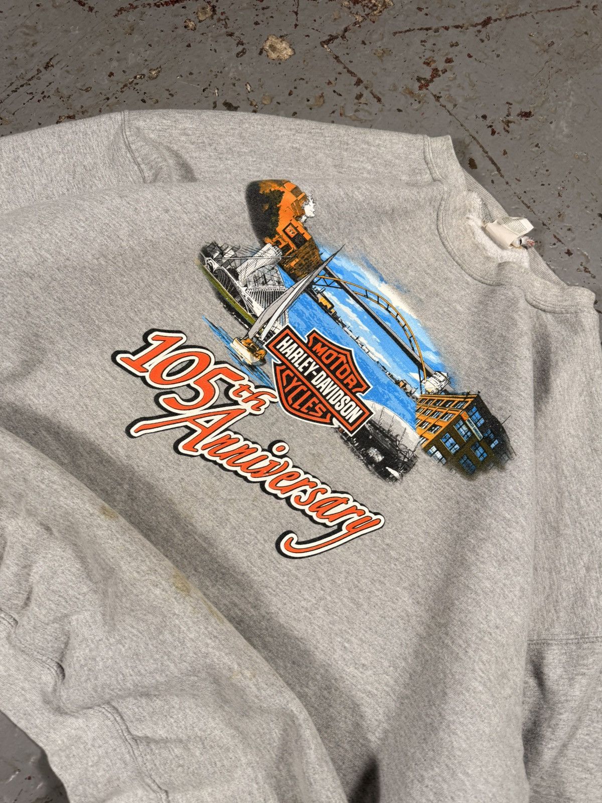Harley Davidson Distressed Harley Davidson Crewneck Sweater Size US XXL / EU 58 / 5 - 2 Thumbnail