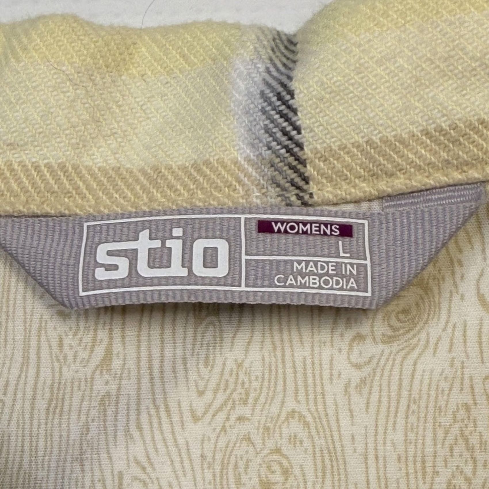 Vintage Stio Jacket Womens L Yellow Plaid Organic Cotton Flannel Lined Pockets Size L / US 10 / IT 46 - 4 Thumbnail