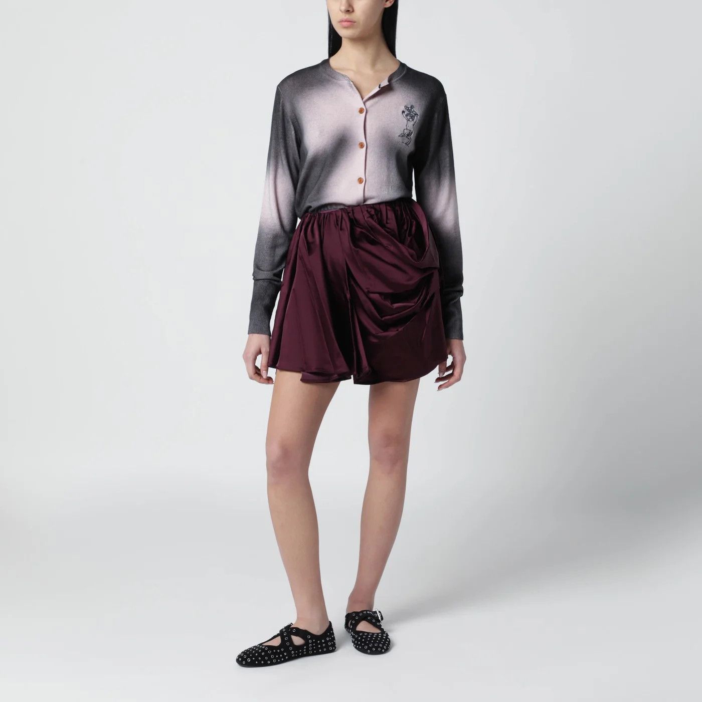 Vivienne Westwood o1d2blof0526 Dégradé-Effect Cardigan in Pink/Black Size S / US 4 / IT 40 - 1 Thumbnail