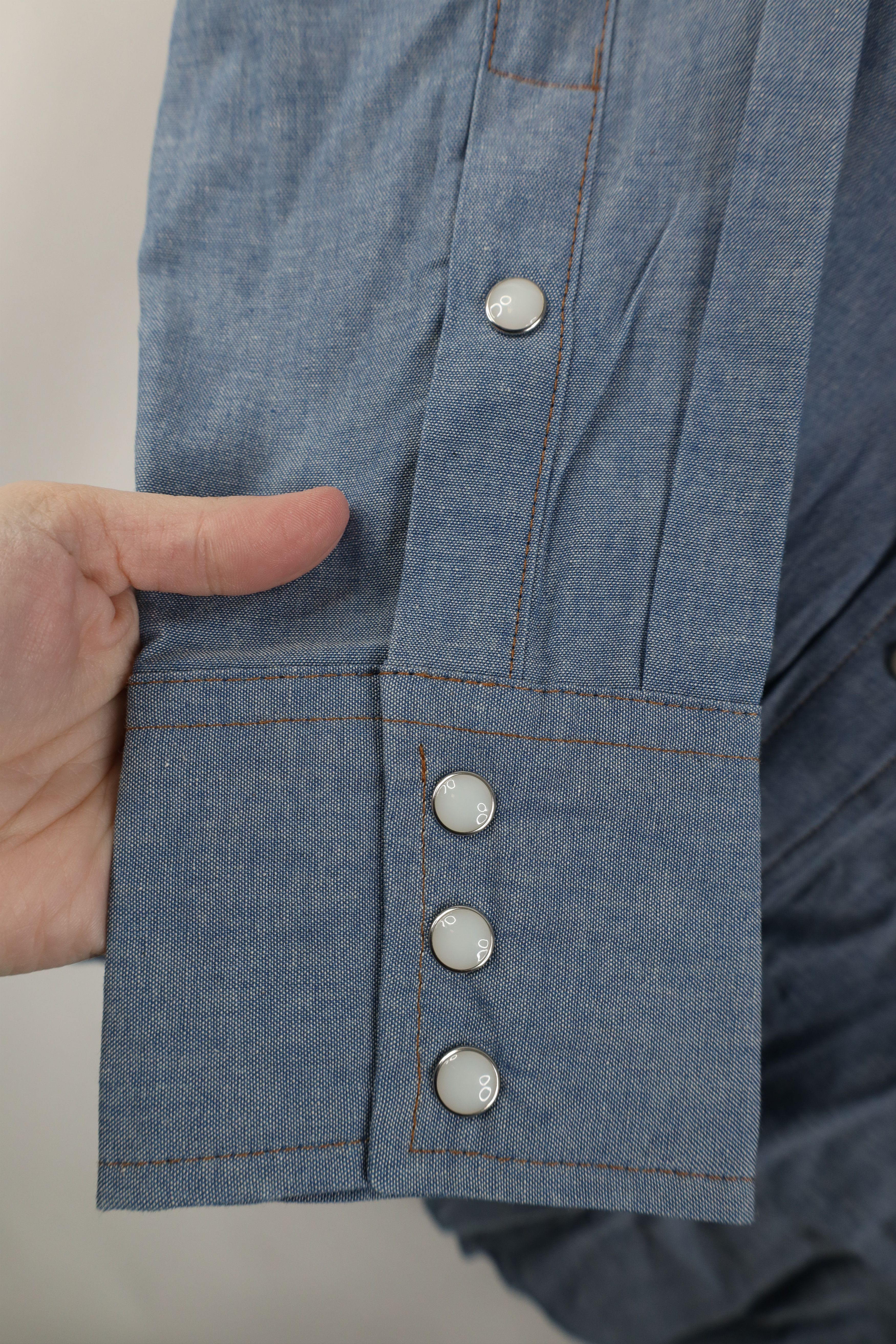 Wrangler Vintage 90s Wrangler Western Cowboy Rodeo Button Shirt Blue Size US M / EU 48-50 / 2 - 8 Thumbnail