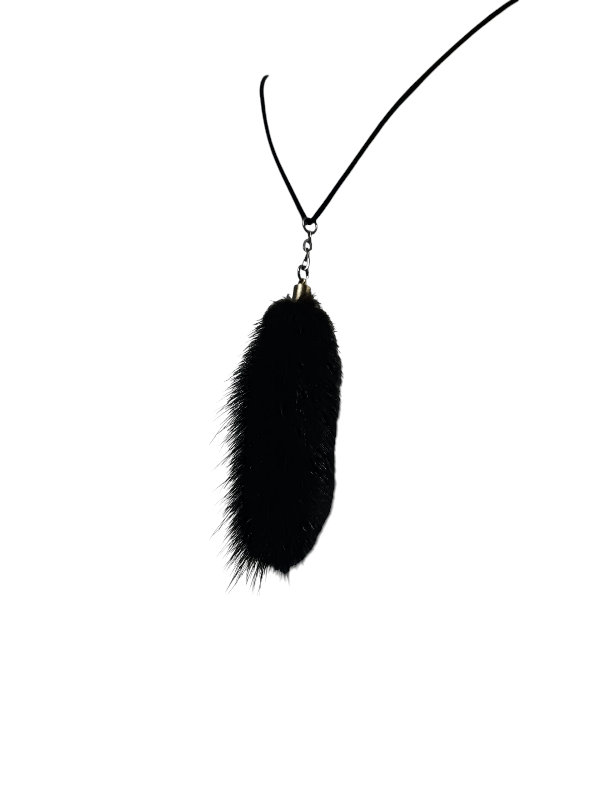 Other Fur Tail Mink Necklace Black Size ONE SIZE - 3 Thumbnail