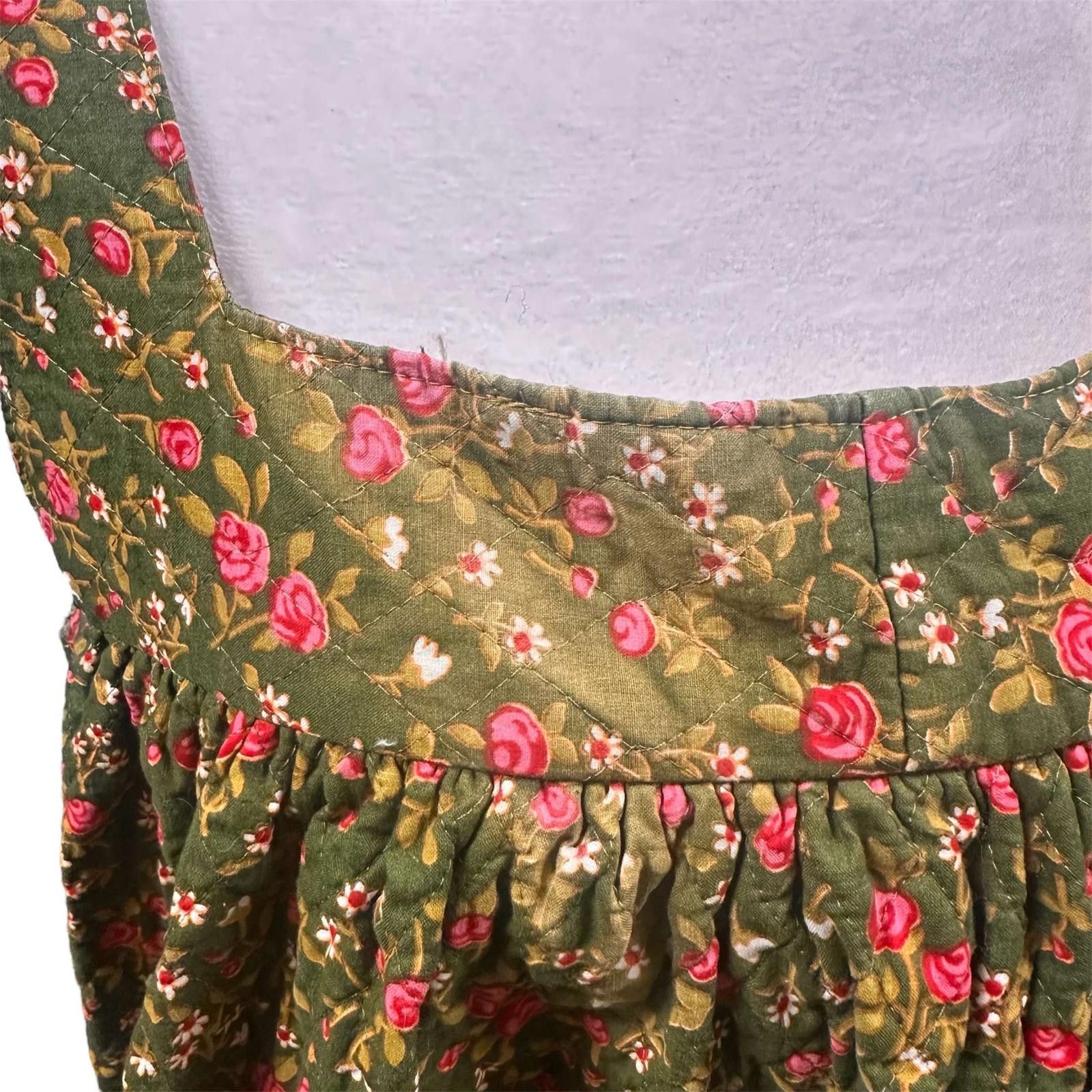 Handmade Vintage Handmade Flower Print Puffy Blanket Dress Size L / US 10 / IT 46 - 3 Thumbnail