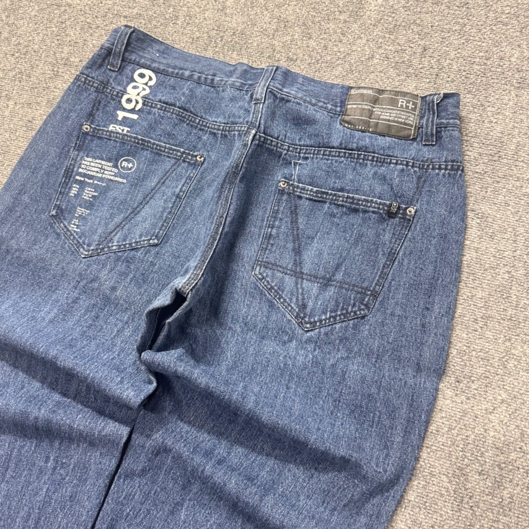 Rocawear Rocawear Jeans Men Bootcut 38x30 Regular 100% Cotton Blue Distressed Baggy Y2K Size US 38 / EU 54 - 2 Thumbnail