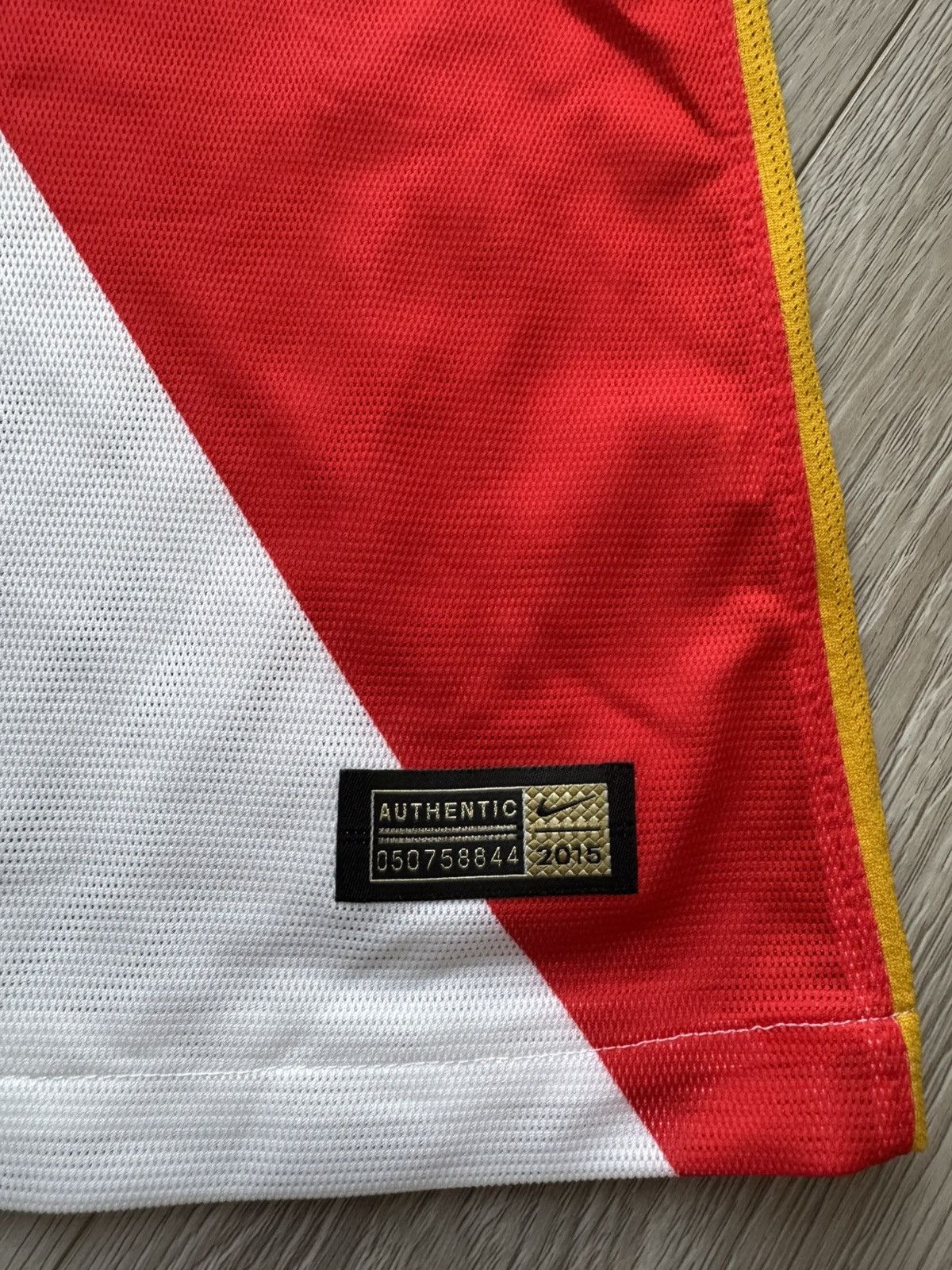 Nike Player Issue 2016-17 Monaco Home Glenn Hoddle Soccer Jersey Size US L / EU 52-54 / 3 - 5 Thumbnail